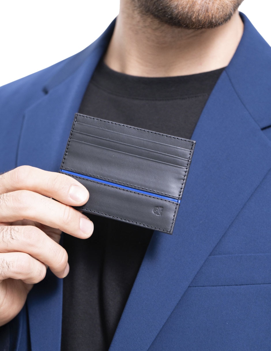 Tarjetero Pineda Covalin piel Campos agave para hombre