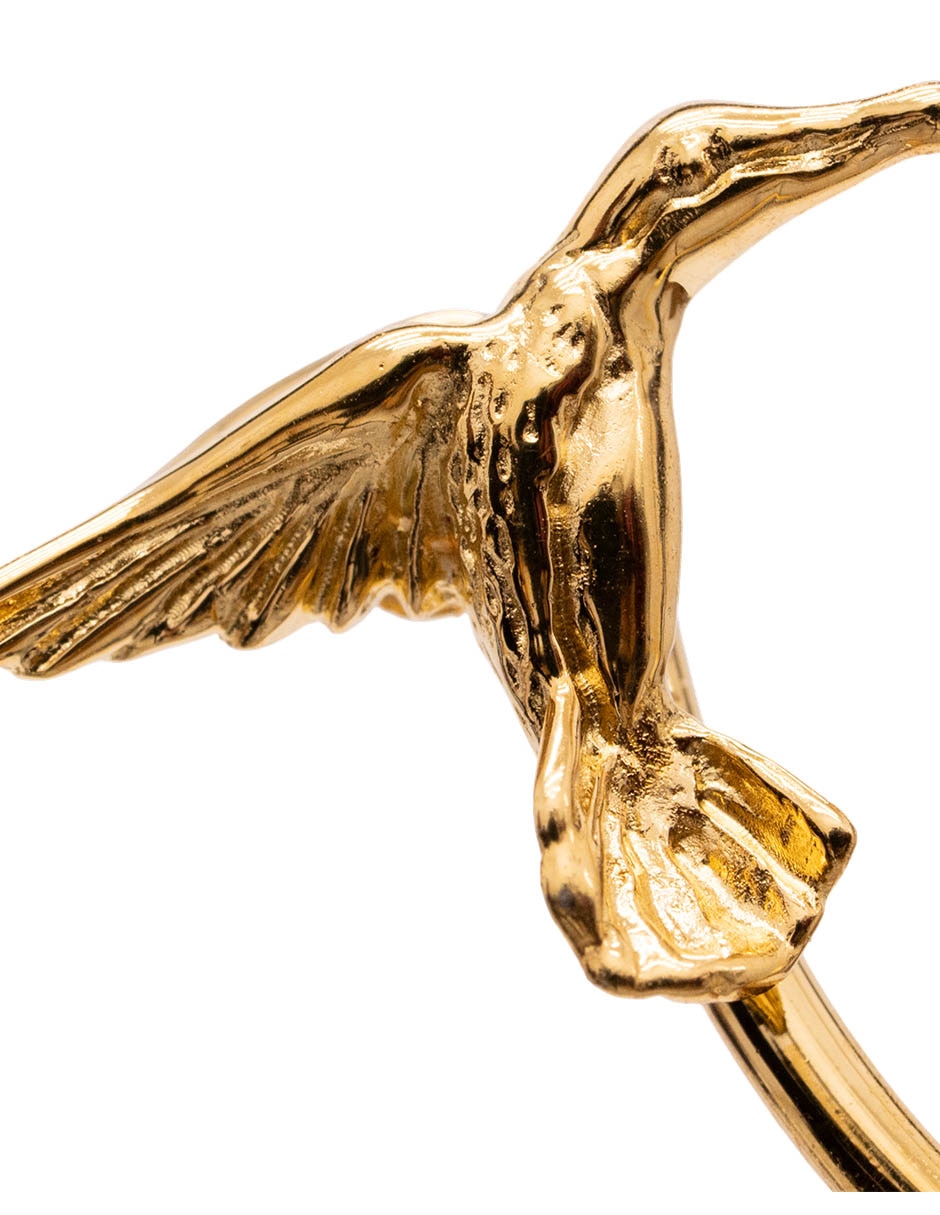 Arracadas ovaladas 18 K con acabado chapa de oro 2