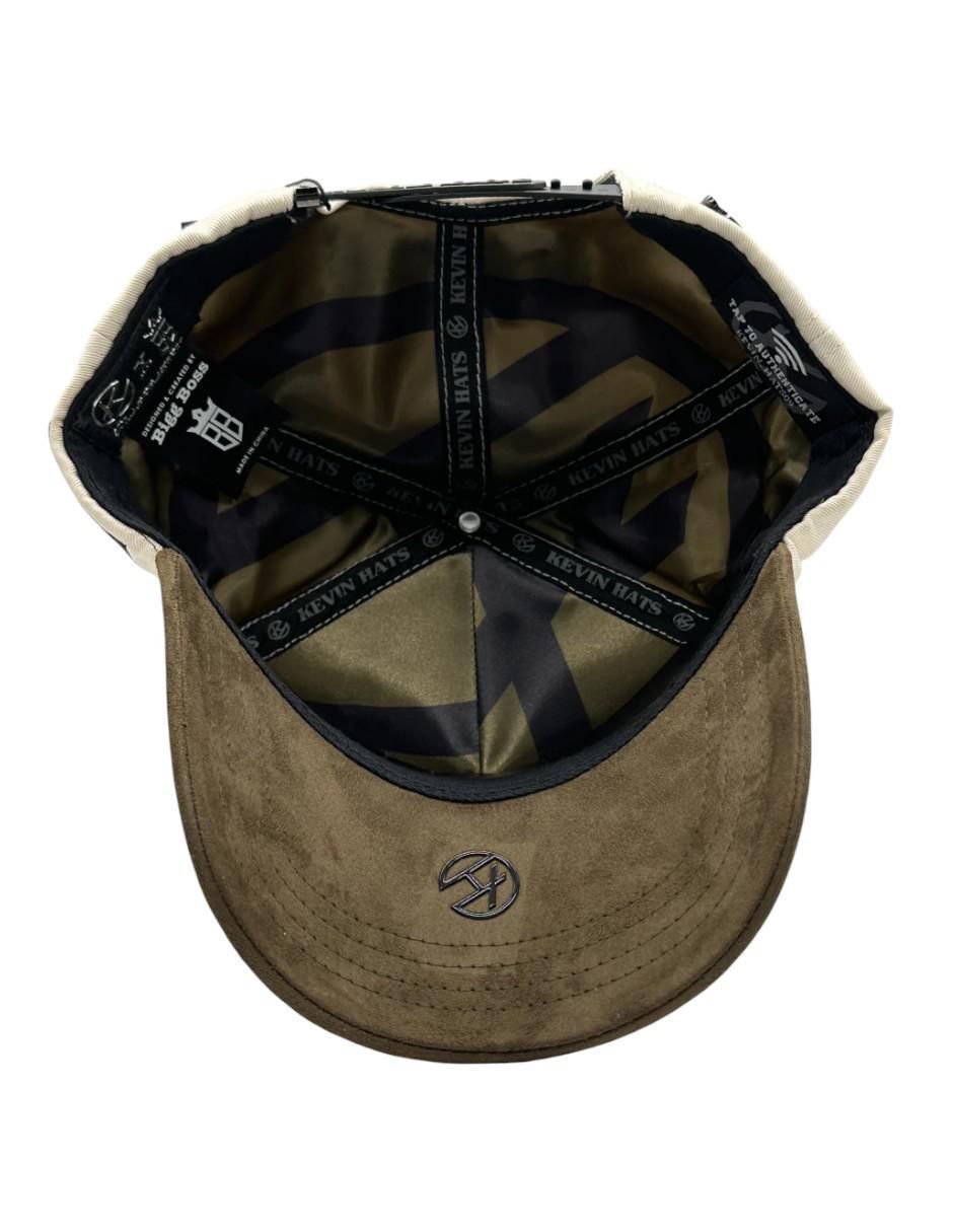 Gorra visera curva snapback casual Big Boss Green Tan para hombre