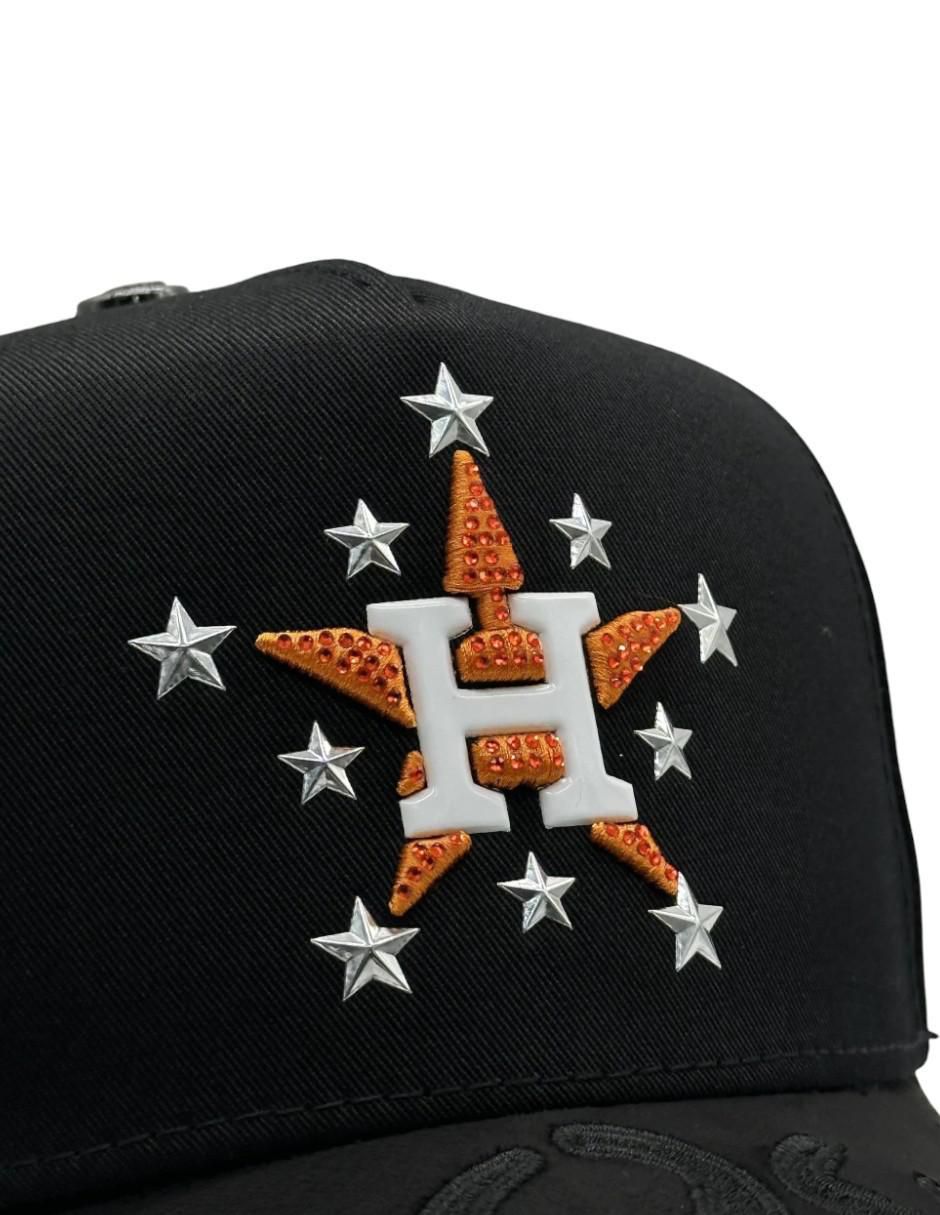 Gorra visera curva snapback casual Big Boss Houston Flames para hombre