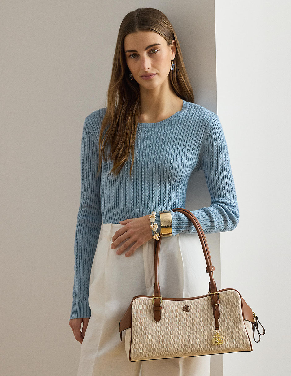 Bolsa satchel Lauren Ralph Lauren para mujer
