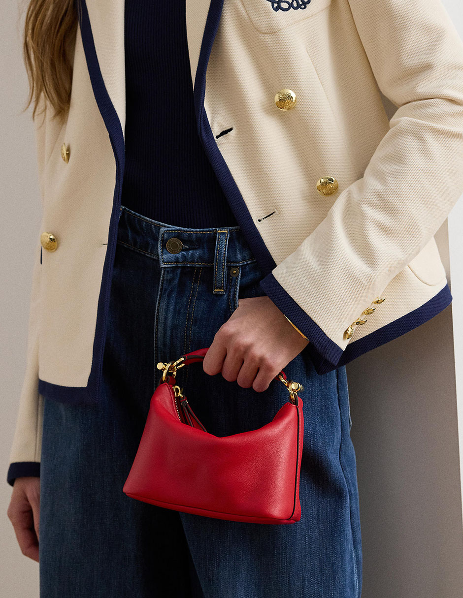 Bolsa shoulder Lauren Ralph Lauren de piel para mujer