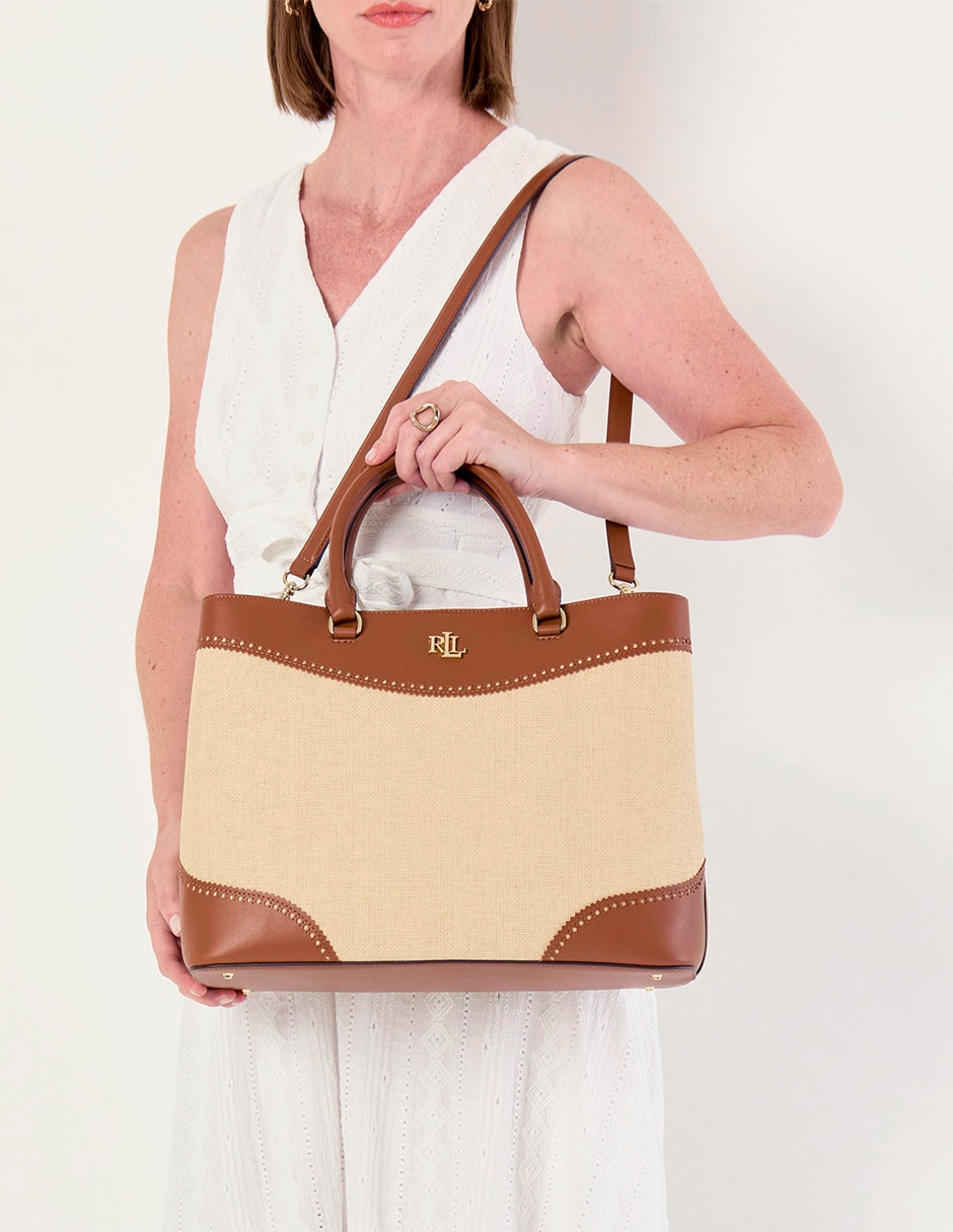 Bolsa satchel Lauren Ralph Lauren Marcy para mujer