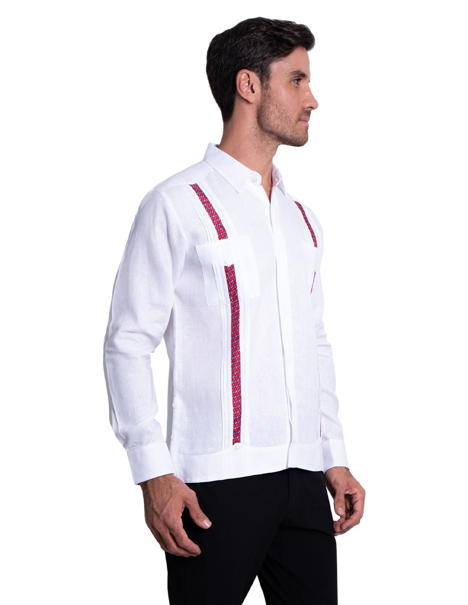 Guayabera manga larga para hombre Guayabera manga larga para hombre