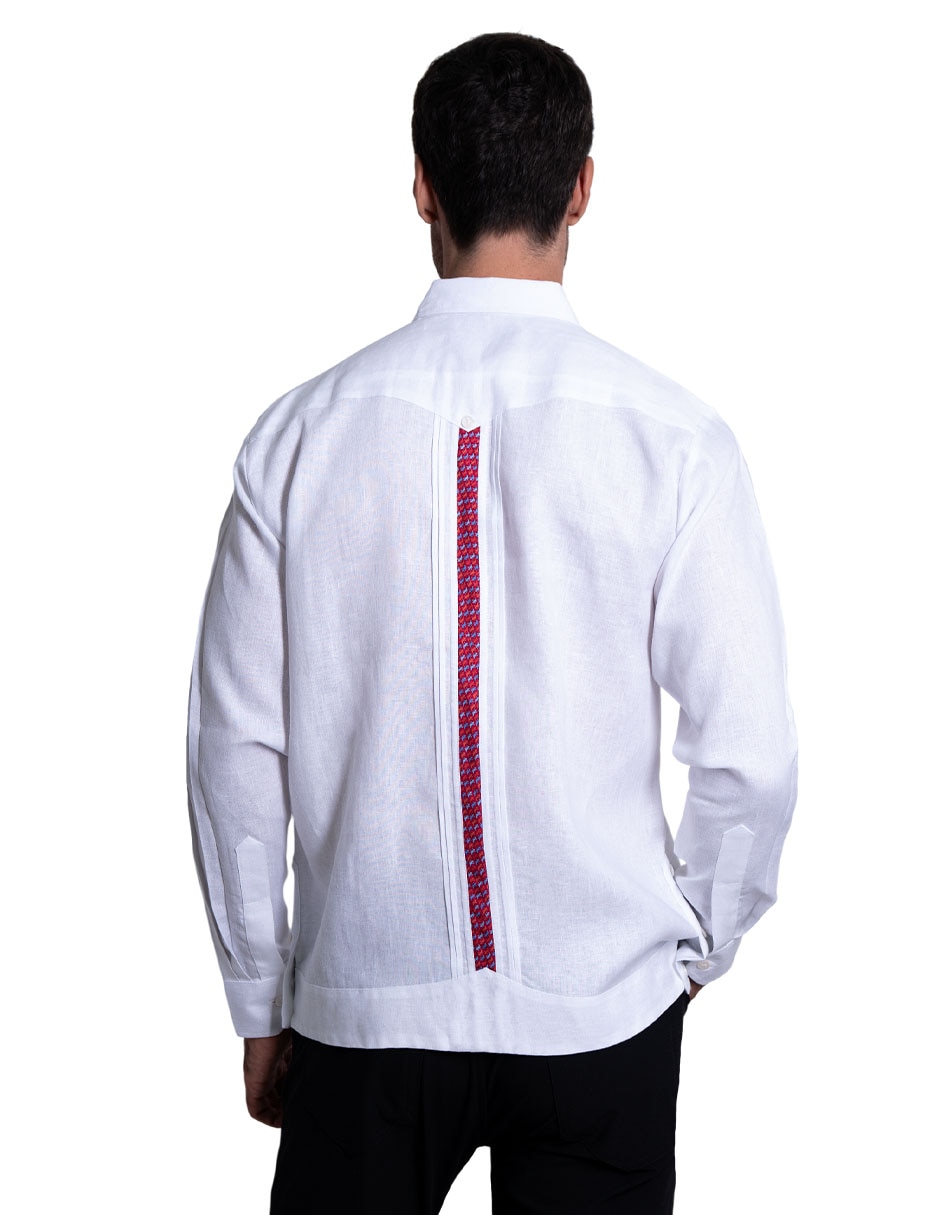 Guayabera manga larga para hombre 2