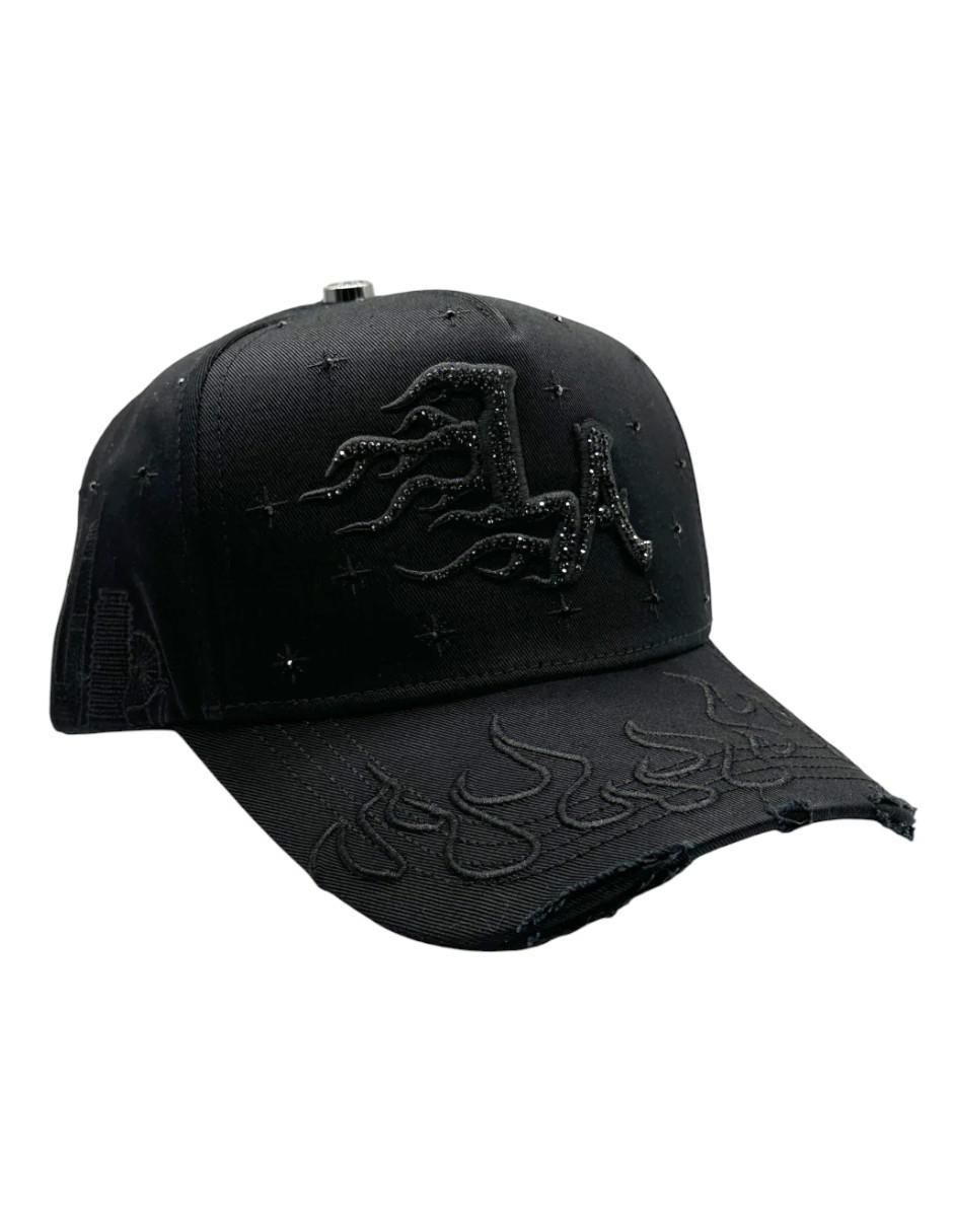 Gorra visera curva snapback casual Big Boss La Flame Black Klan para hombre