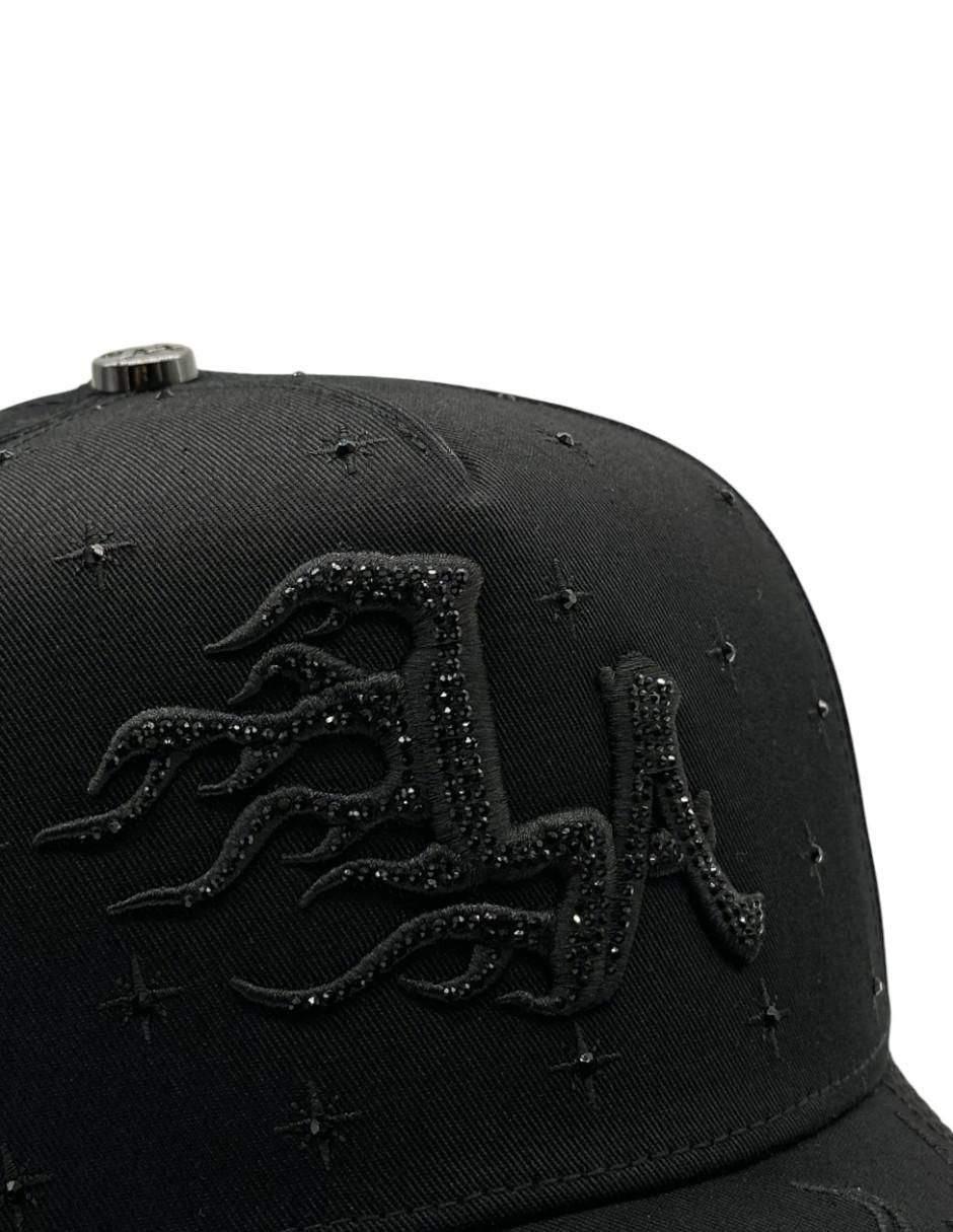 Gorra visera curva snapback casual La Flame Black Klan para hombre Gorra visera curva snapback casual La Flame Black Klan para hombre