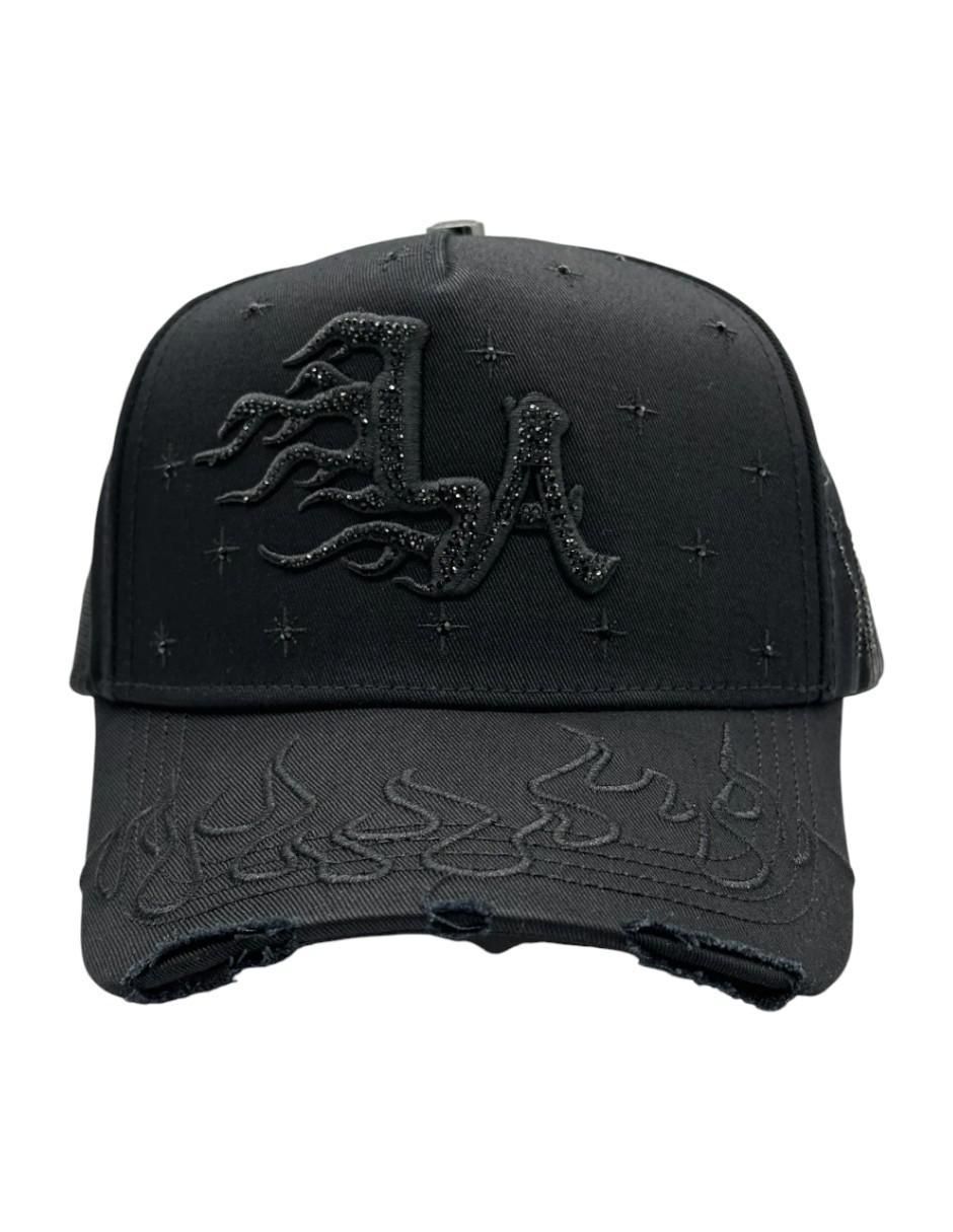 Gorra visera curva snapback casual Big Boss La Flame Black Klan para hombre