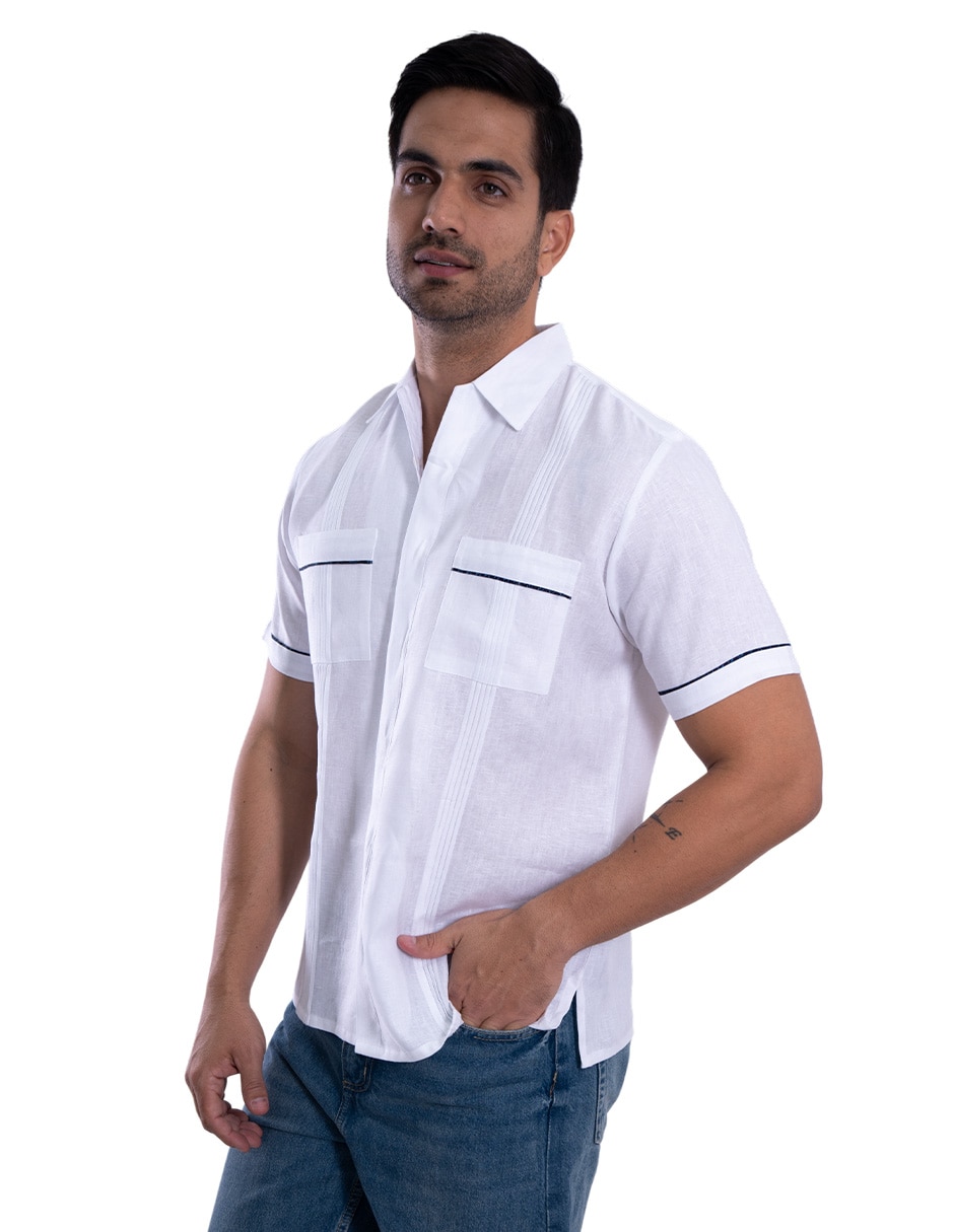 Guayabera manga corta para hombre