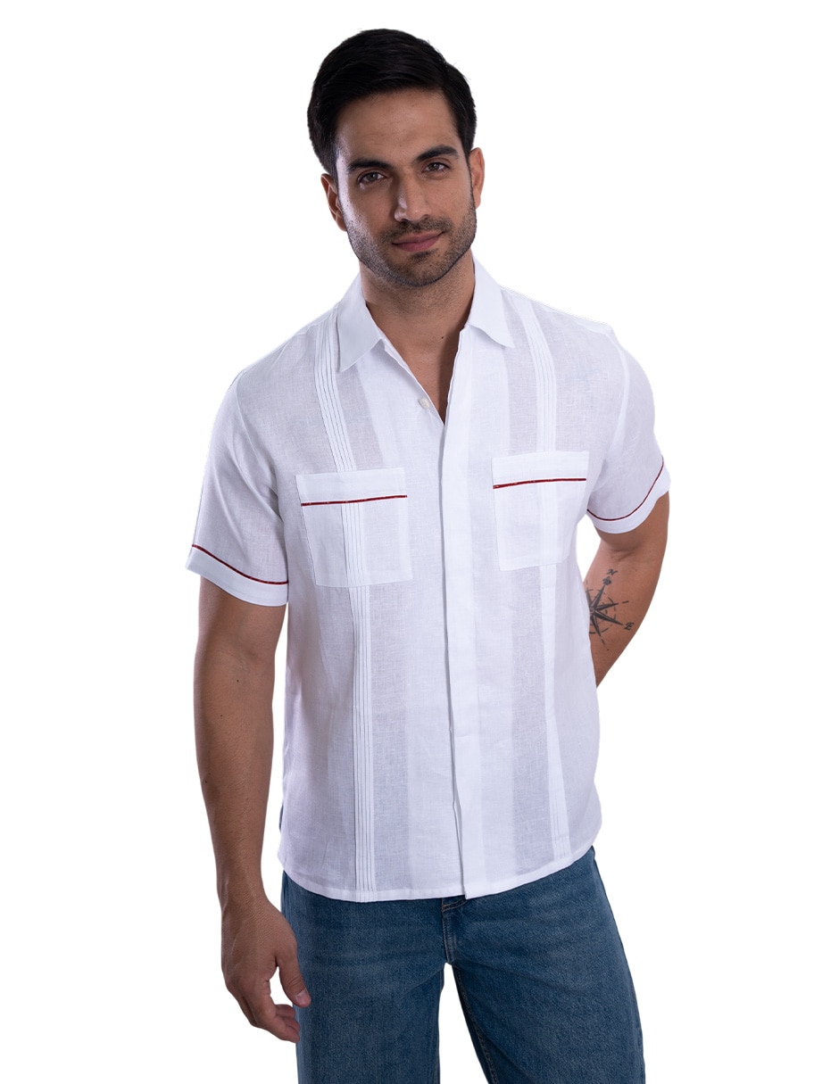 Guayabera manga corta para hombre