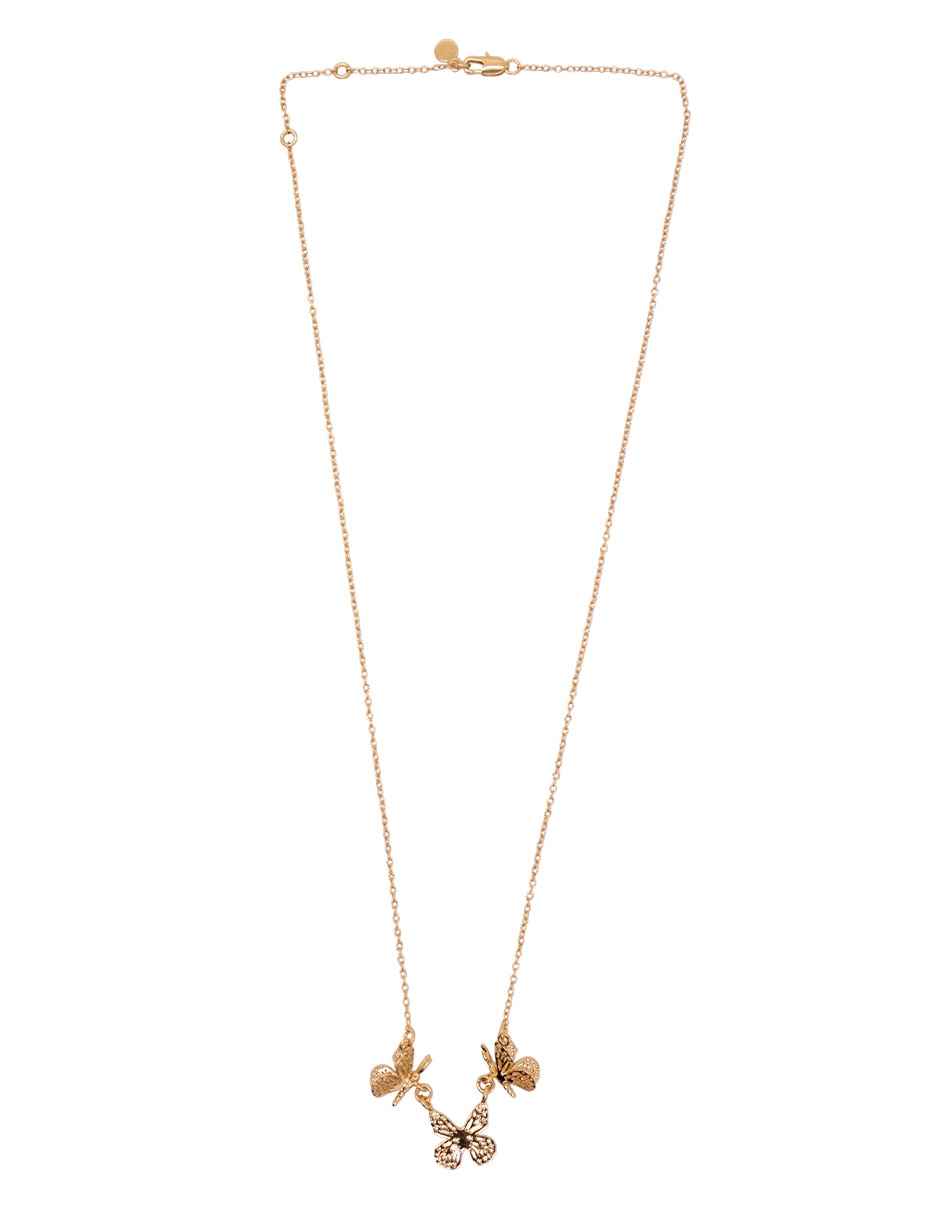 Collar de mariposa con acabado chapa de oro 18 K Collar de mariposa con acabado chapa de oro 18 K
