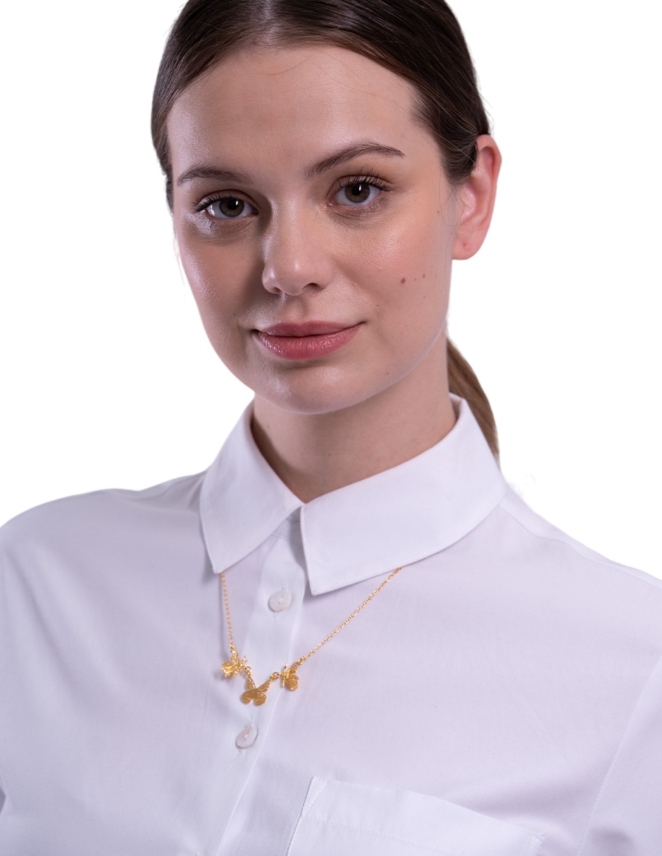 Collar mariposa 18 K 3