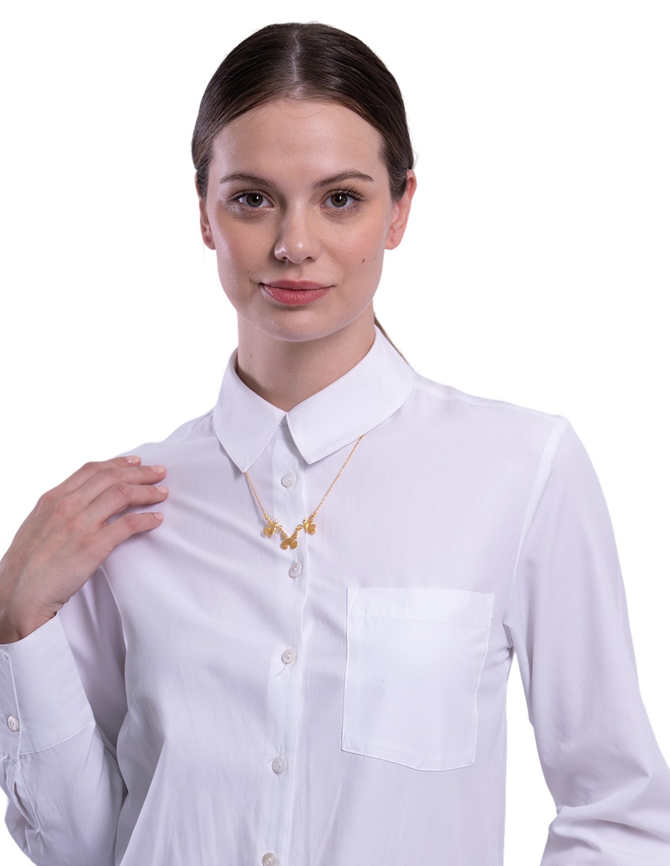 Collar mariposa 18 K 4