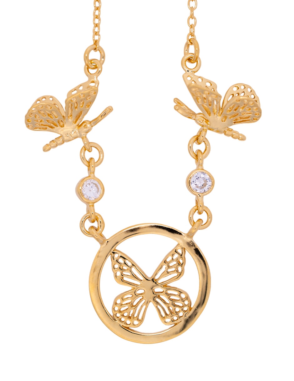 Collar mariposa 18 K 2