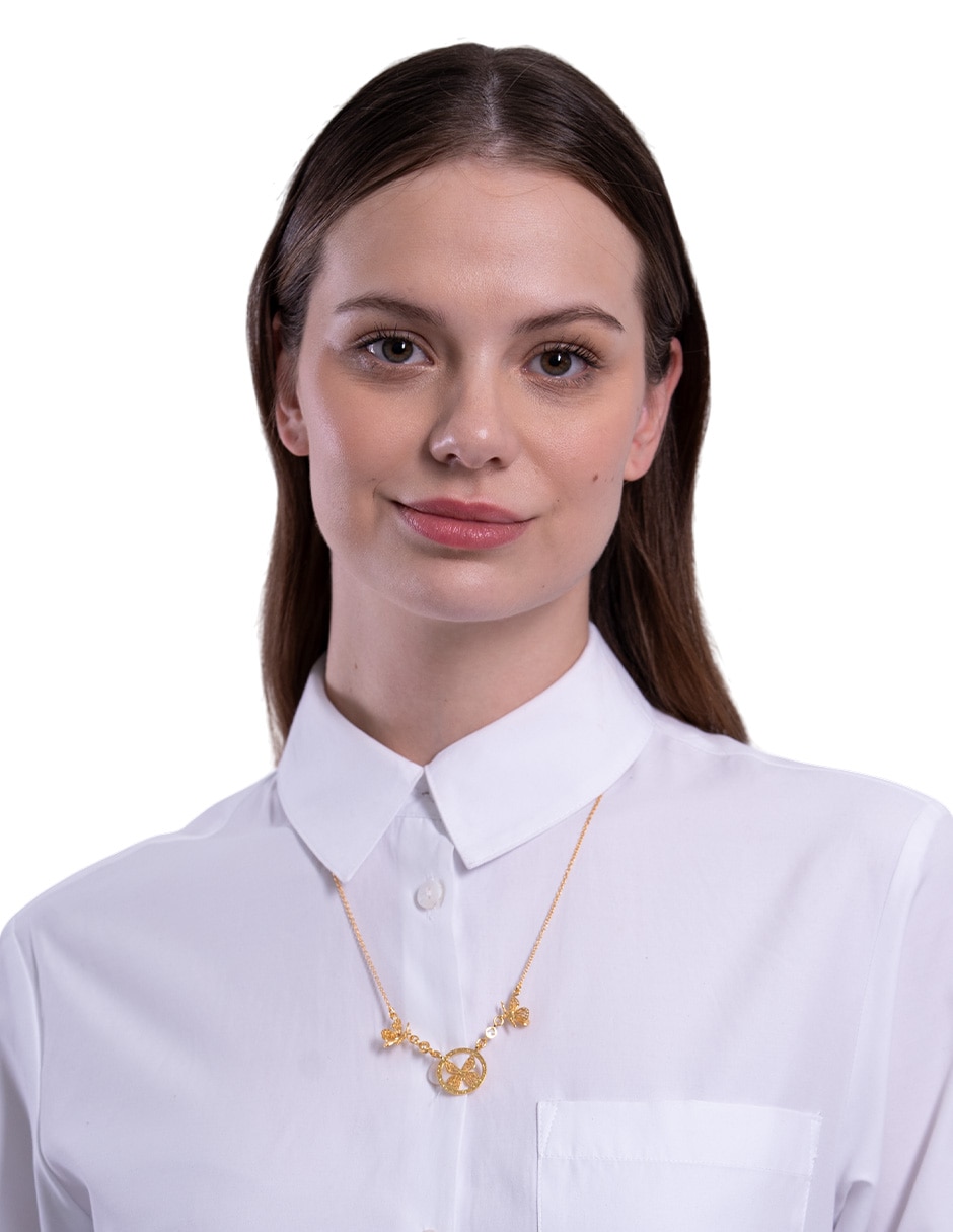 Collar mariposa 18 K 3