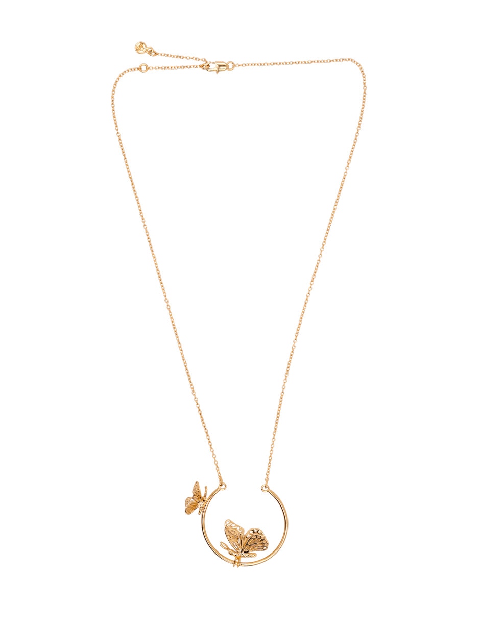 Collar de mariposa con acabado chapa de oro 18 K
