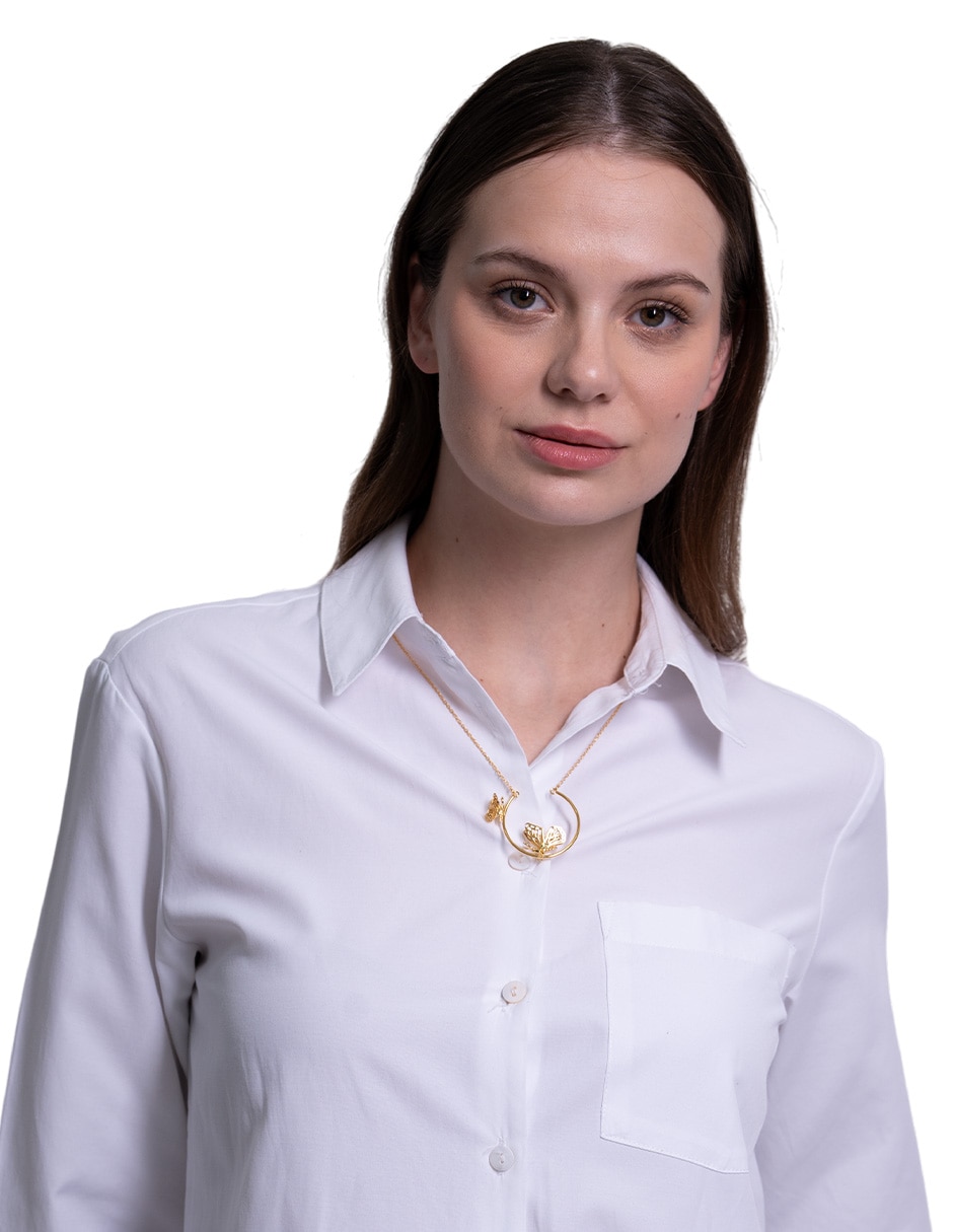 Collar mariposa 18 K 3