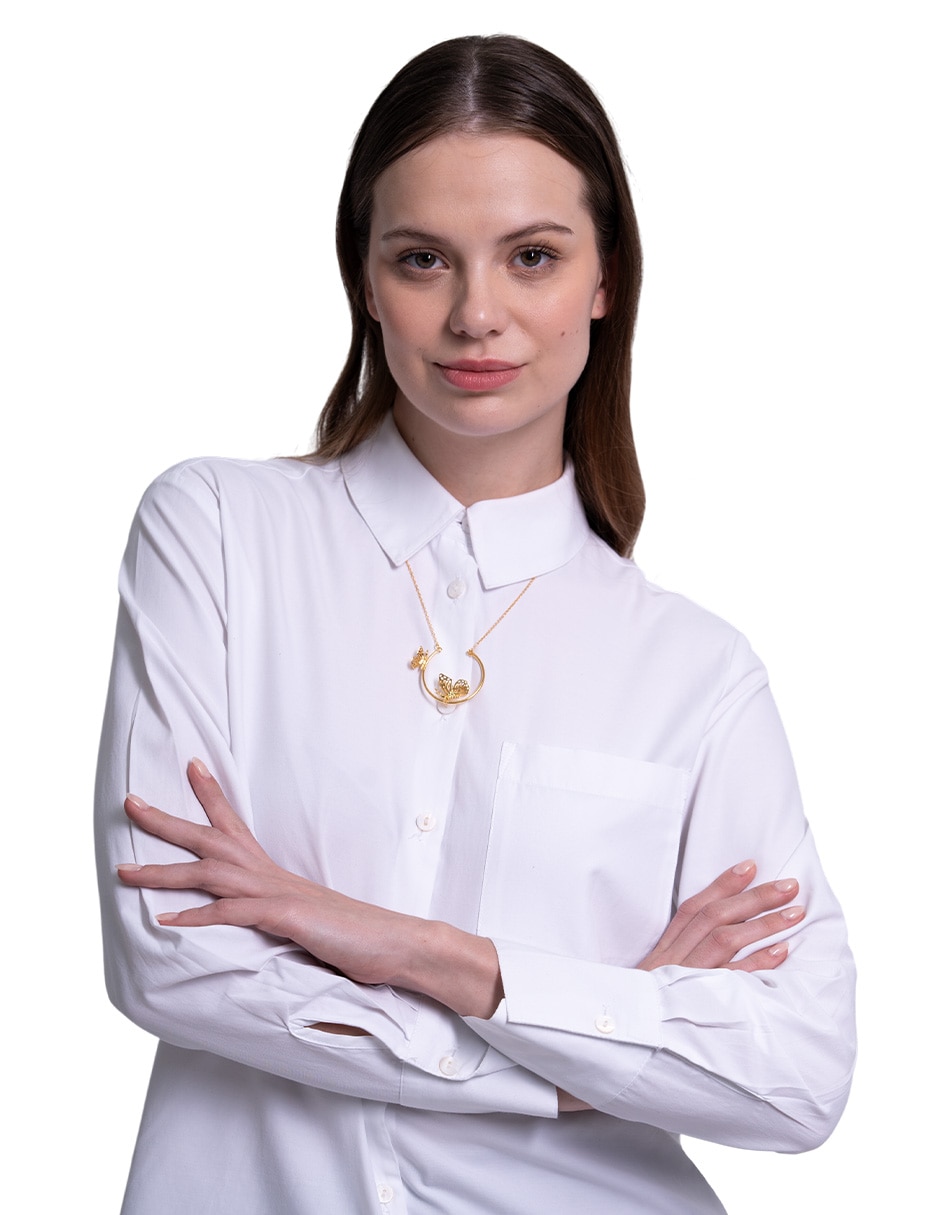 Collar mariposa 18 K 4