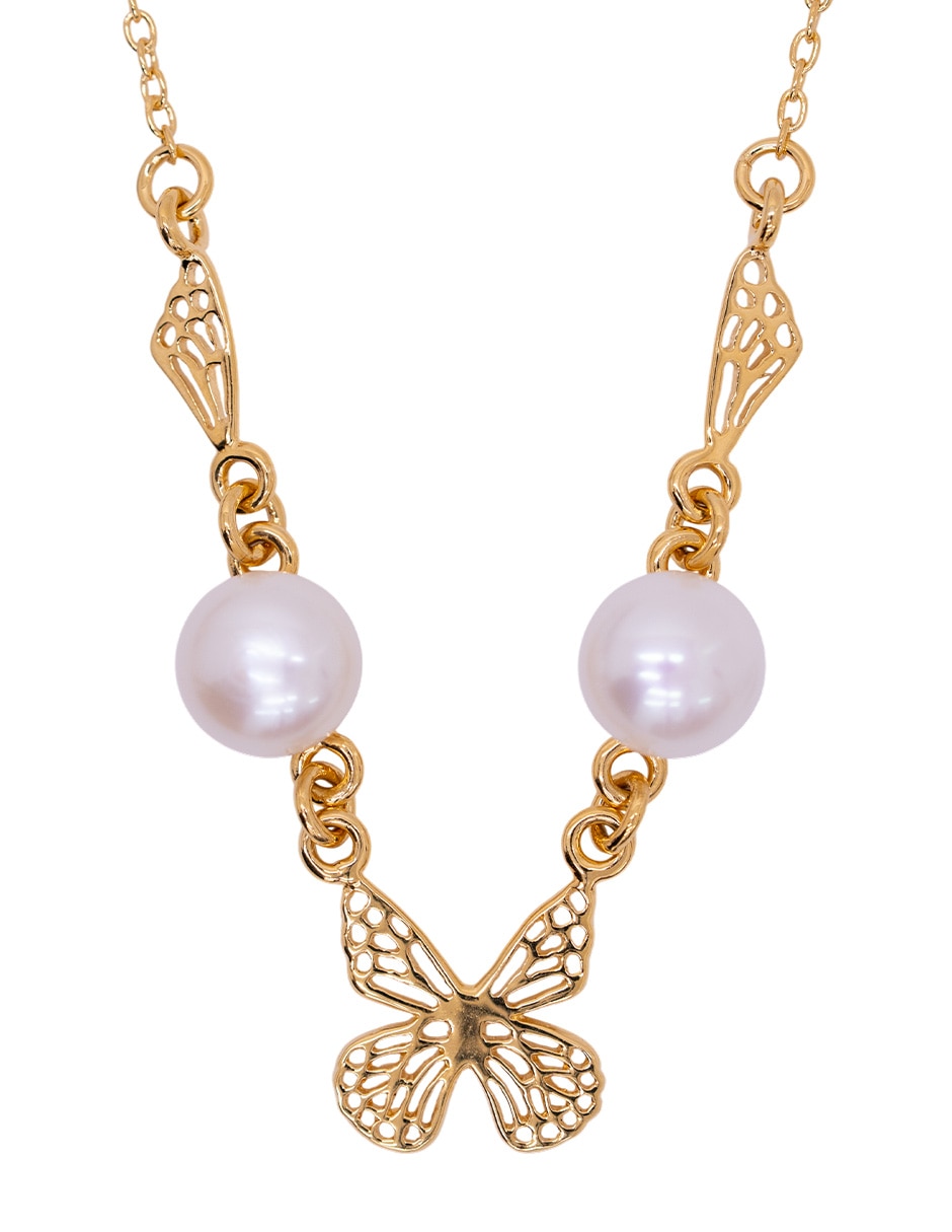Collar mariposa 18 K 2