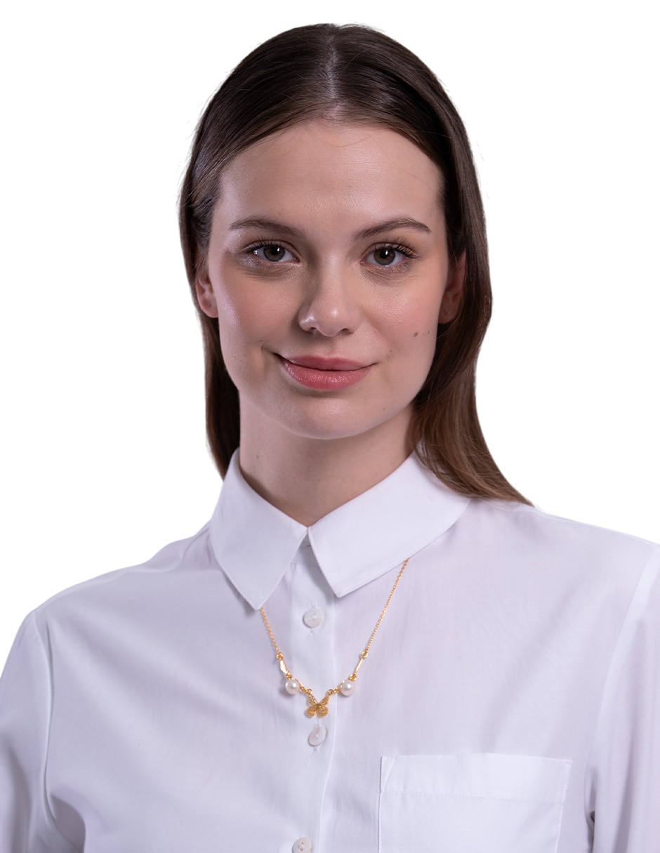 Collar mariposa 18 K 3