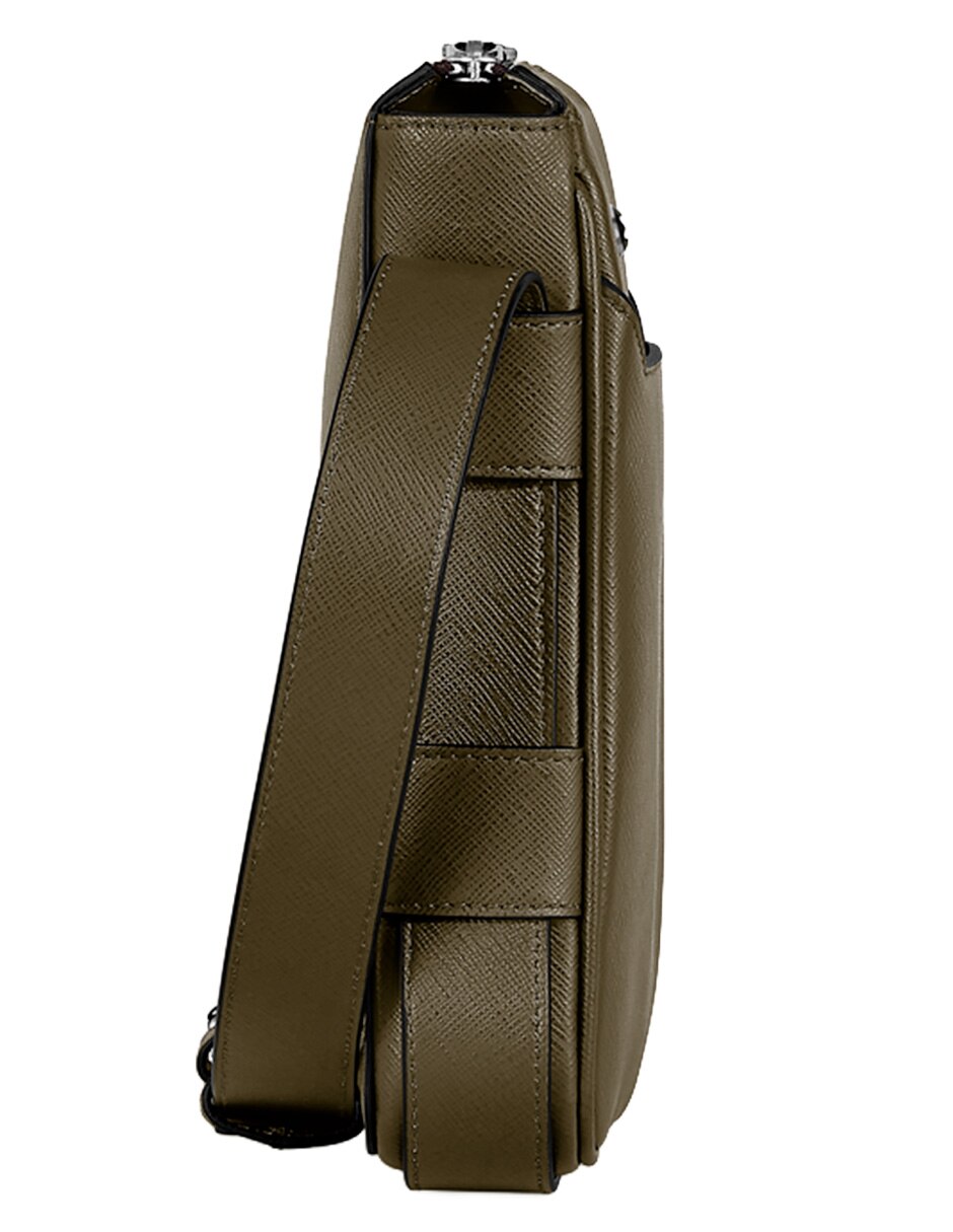 Bolsa messenger de piel unisex