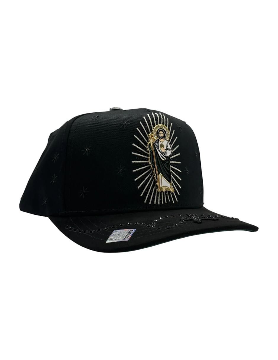 Gorra visera curva snapback casual San Judas Cristal Black para hombre Gorra visera curva snapback casual San Judas Cristal Black para hombre