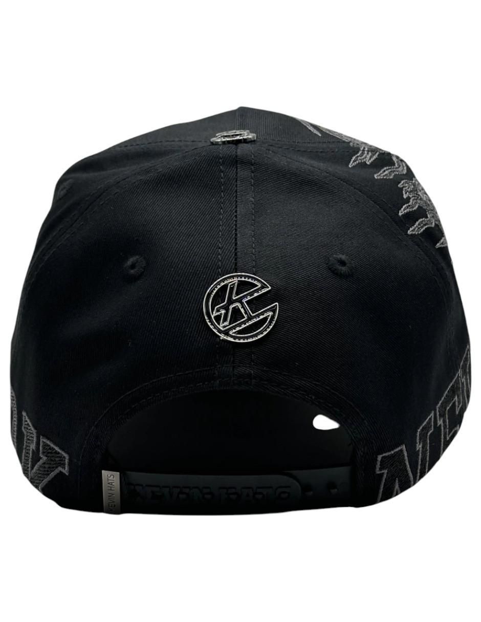 Gorra visera curva snapback casual Calaveras Black para hombre 4