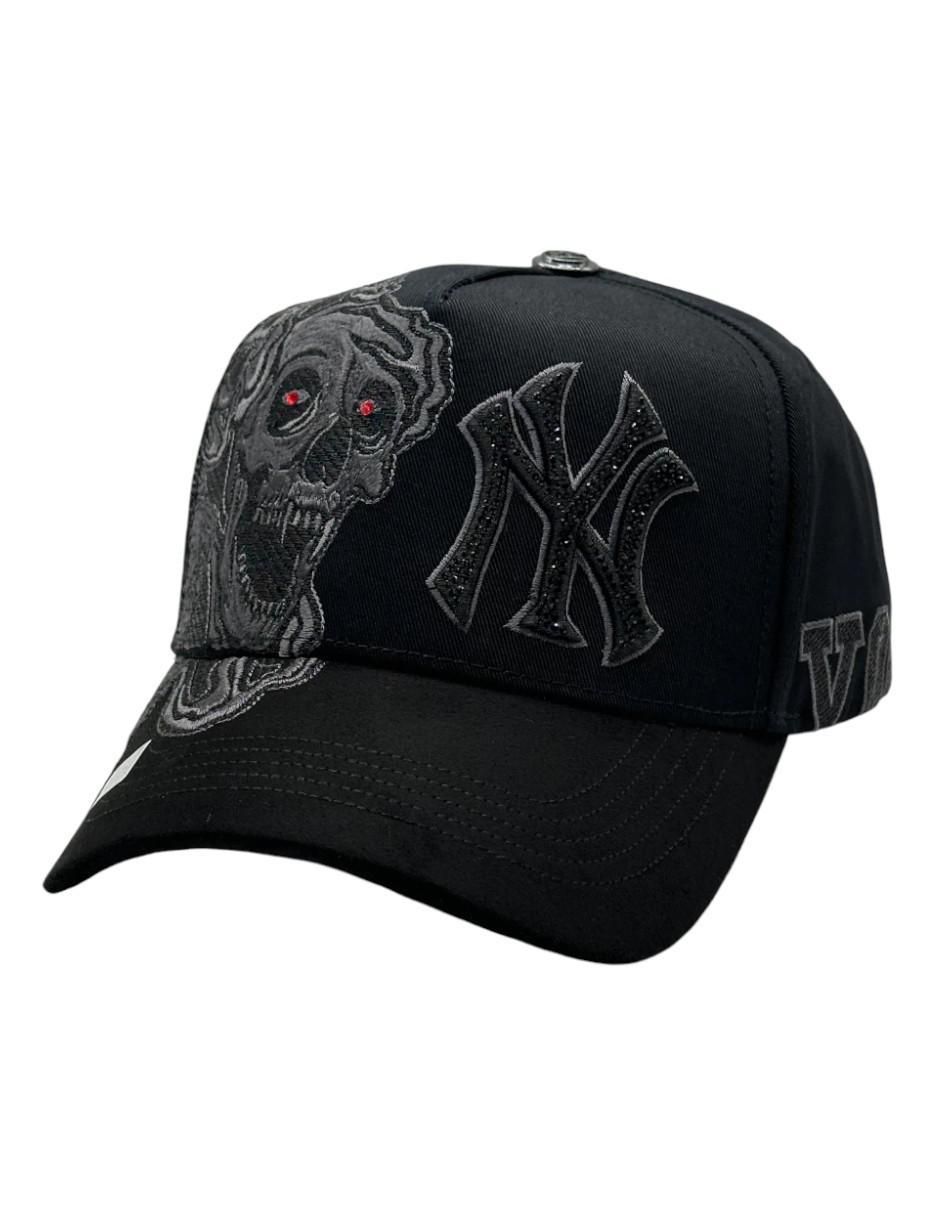 Gorra visera curva snapback casual Calaveras Black para hombre 2