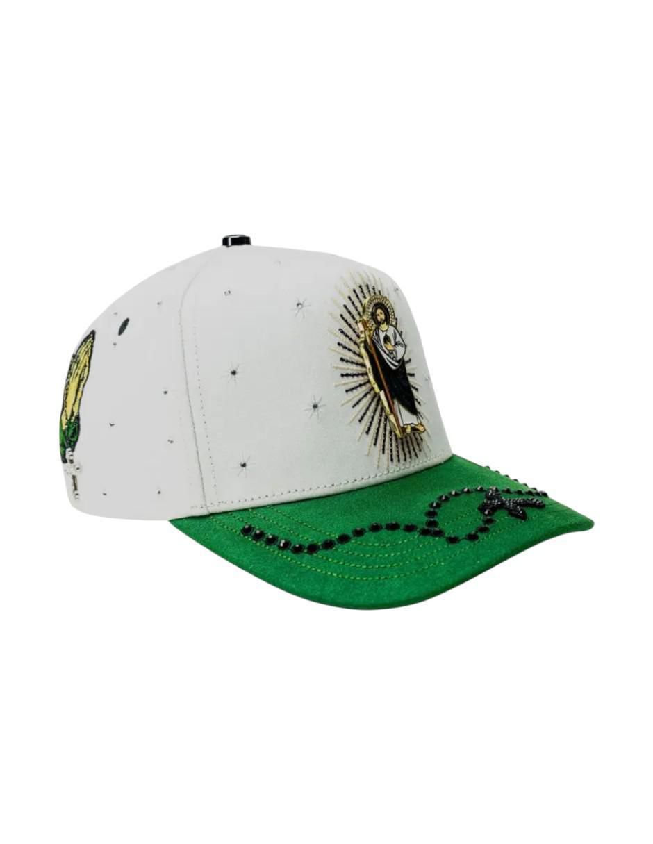 Gorra visera curva snapback casual San Judas Cristal White para hombre 5
