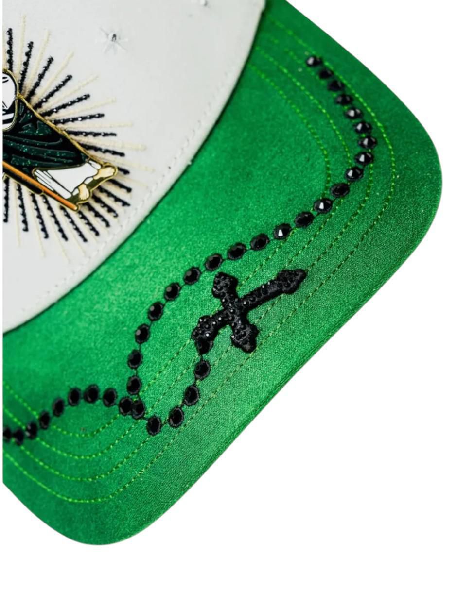 Gorra visera curva snapback casual San Judas Cristal White para hombre 3