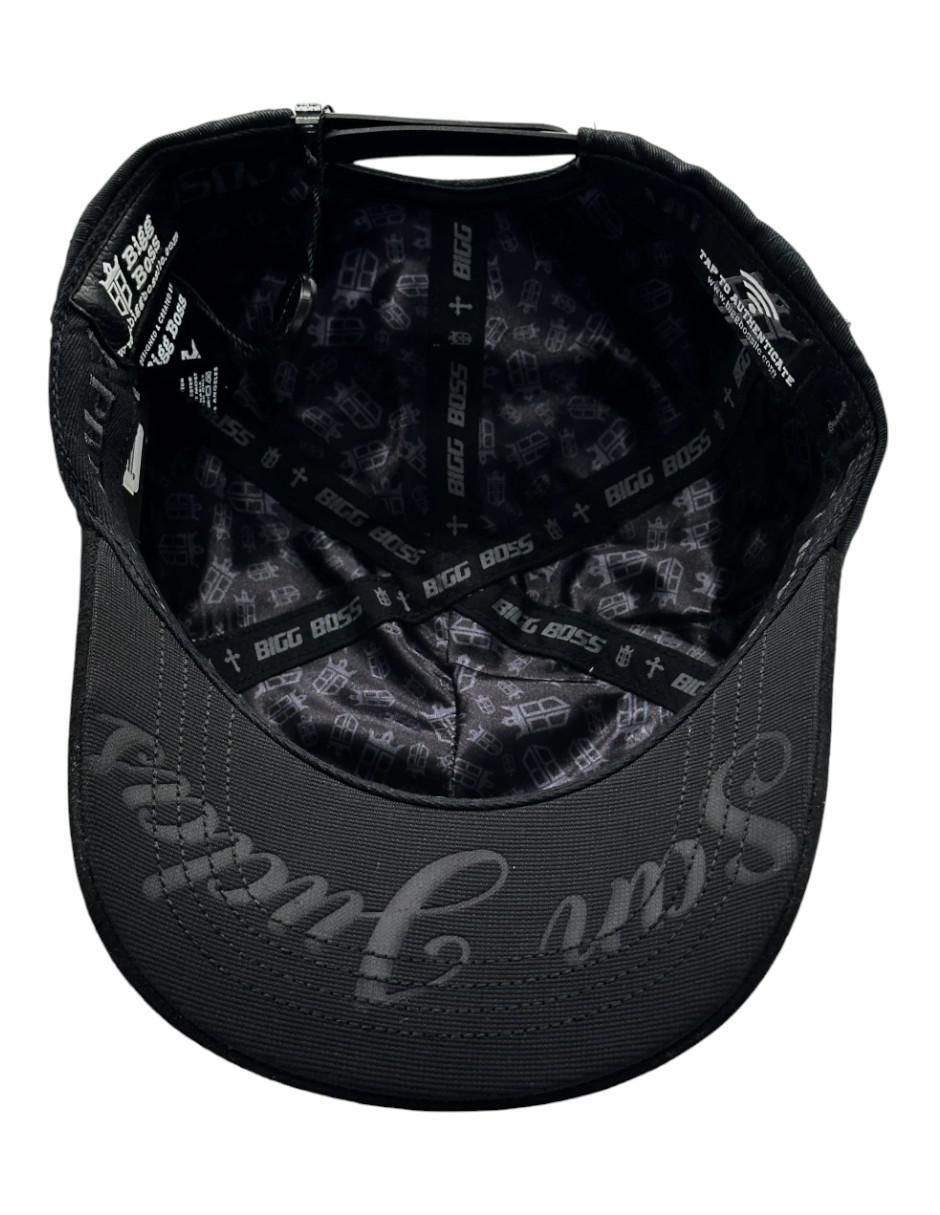 Gorra visera curva snapback casual San Judas Crystal para hombre