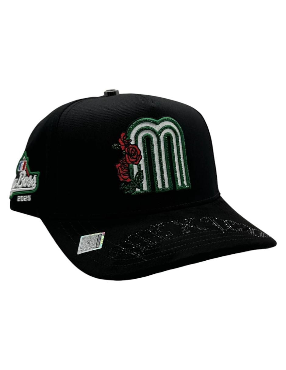 Gorra visera curva snapback casual México Rosas para hombre