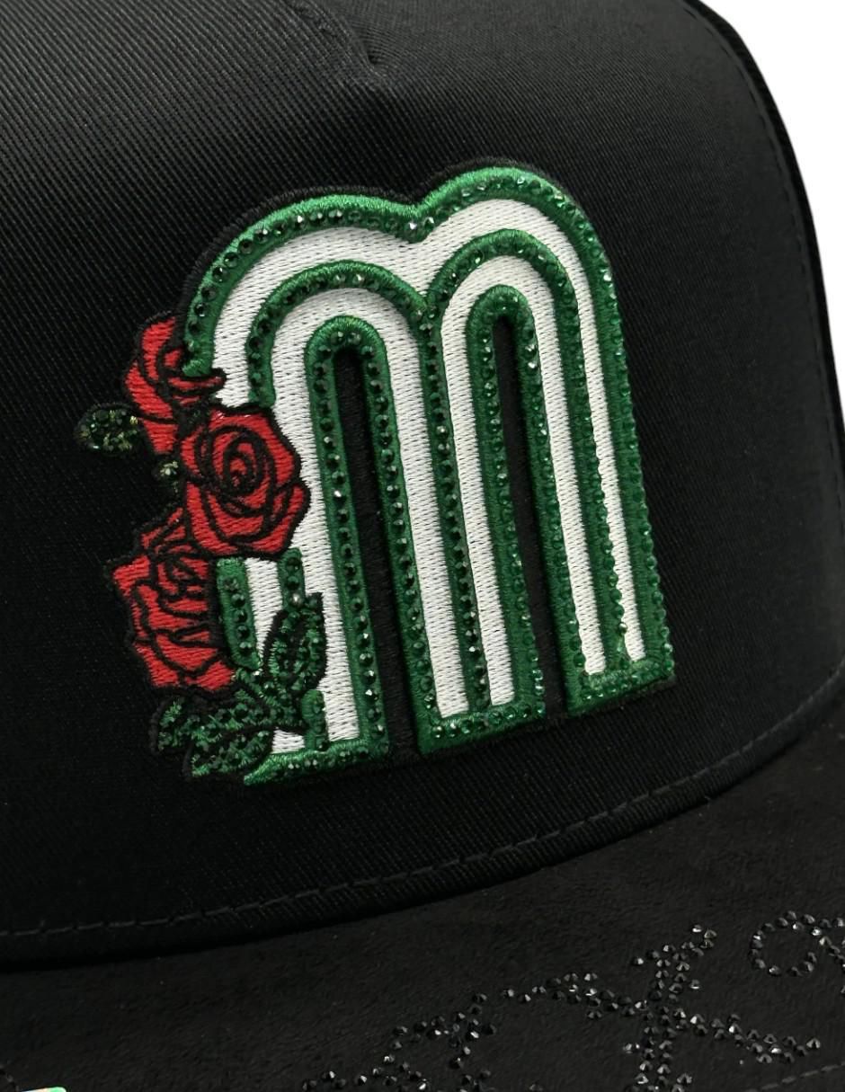 Gorra visera curva snapback casual México Rosas para hombre 4