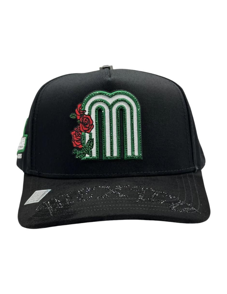 Gorra visera curva snapback casual México Rosas para hombre 3