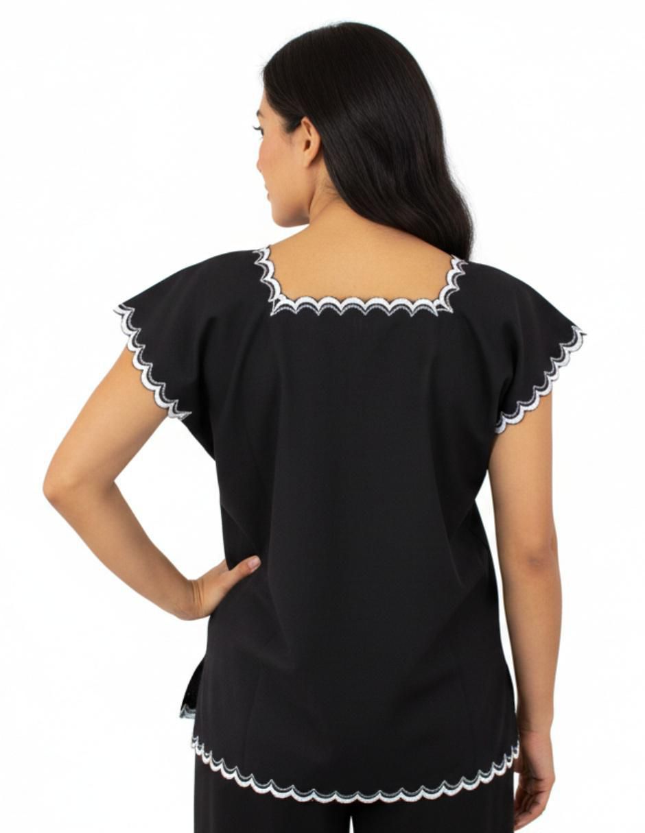 Huipil manga corta para mujer 4