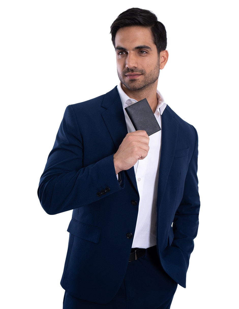 Tarjetero Pineda Covalin de piel Mariposa Monarca para hombre 4