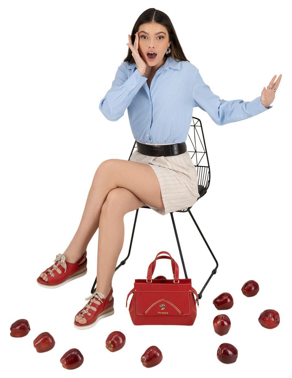 Bolsa satchel Prada de piel para mujer