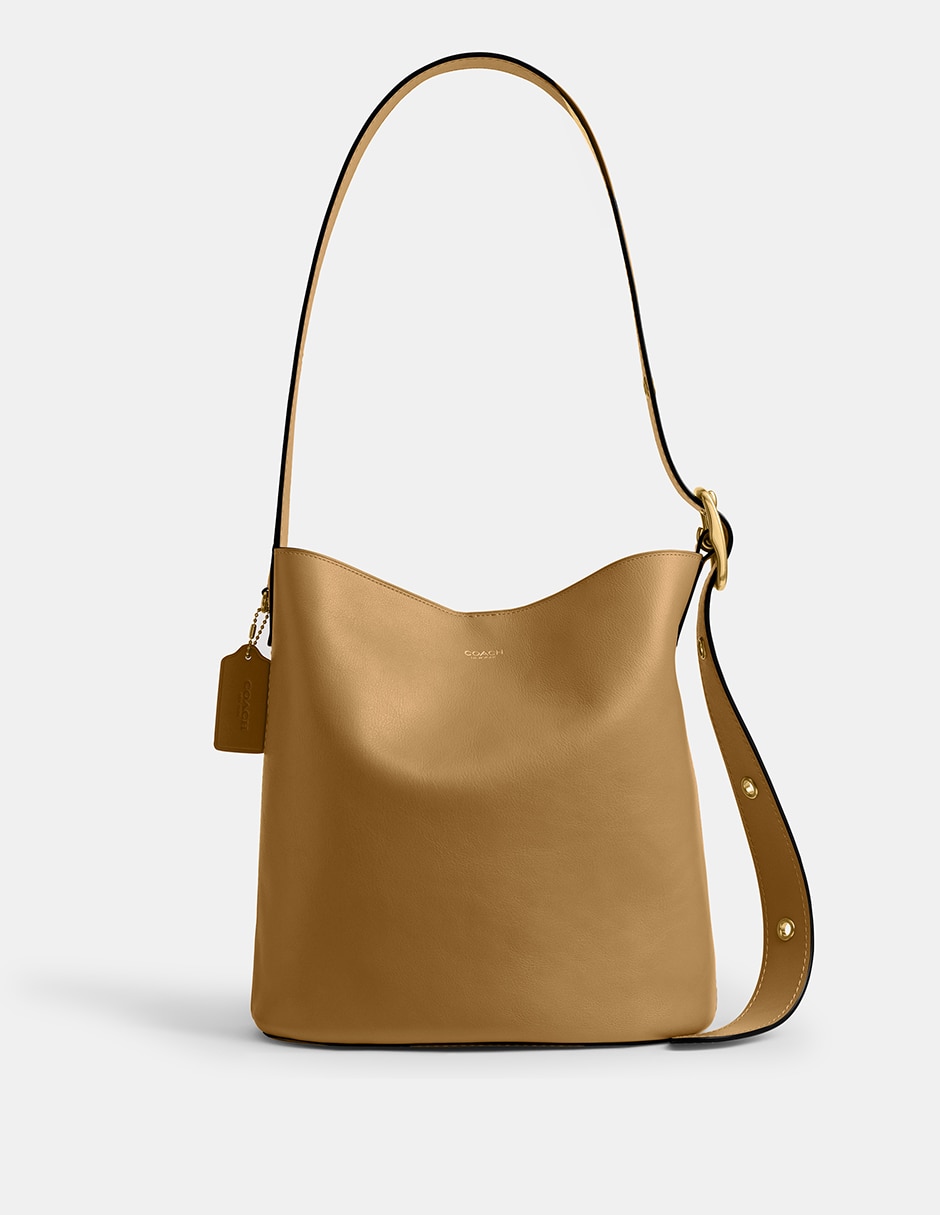 Bolsa shoulder Coach bucket bleecker de piel para mujer