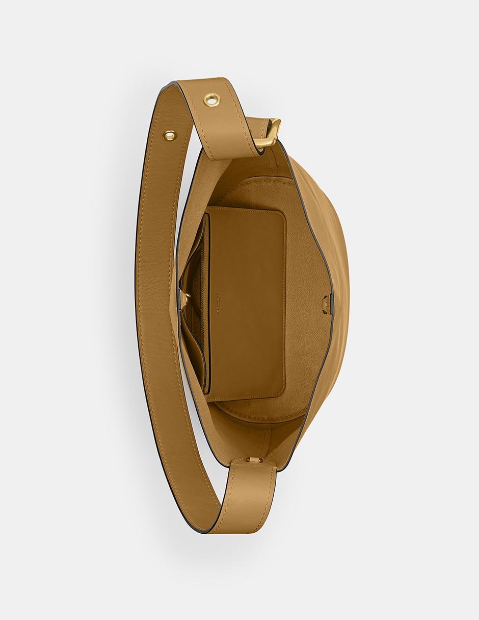 Bolsa shoulder Coach bucket bleecker de piel para mujer