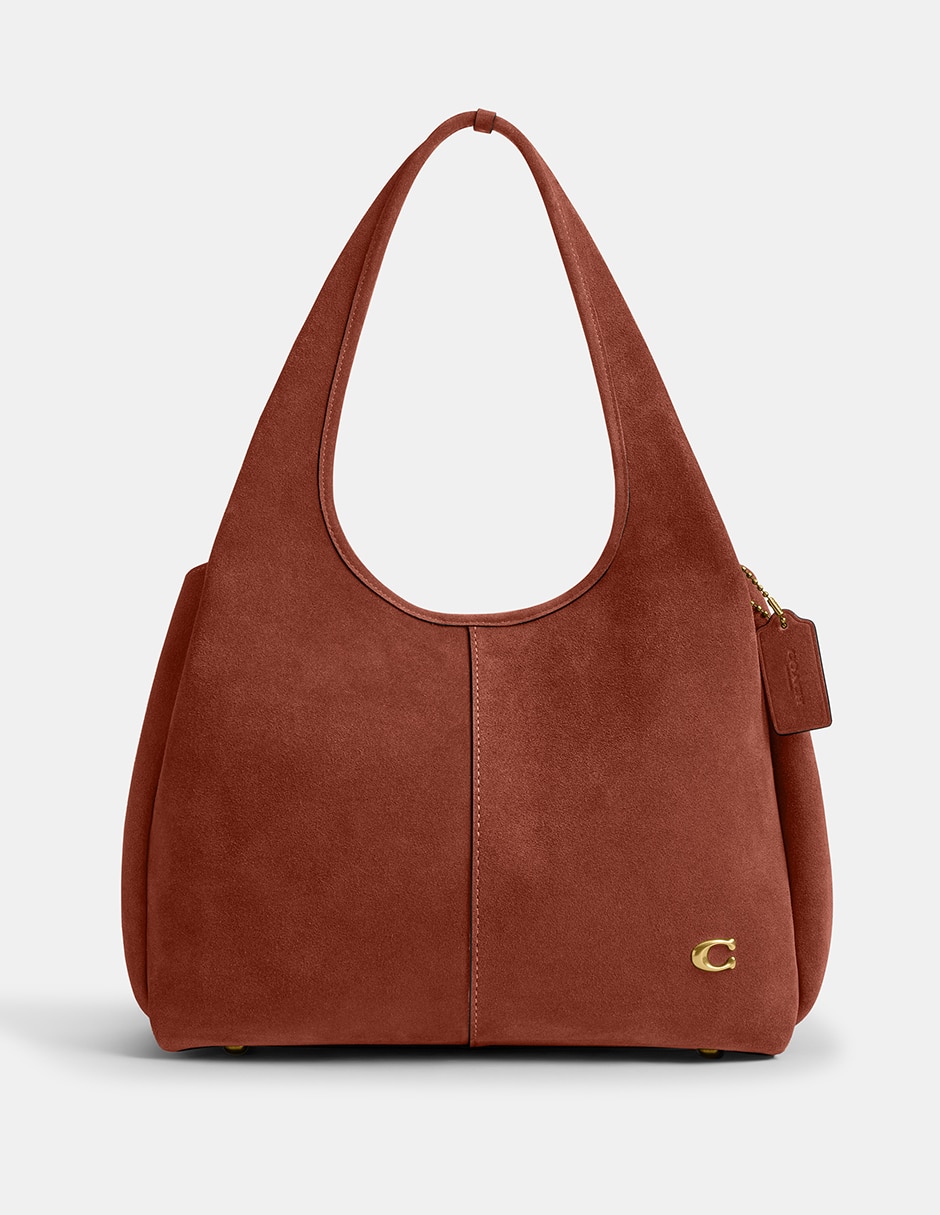 Bolsa shoulder lana de suede para mujer