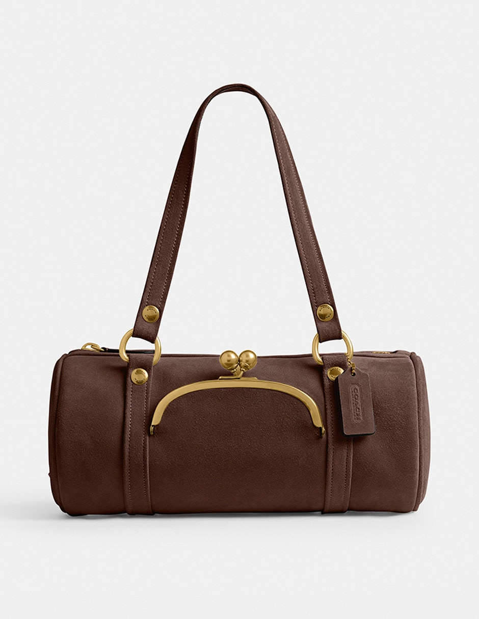 Bolsa shoulder kisslock barrel para mujer