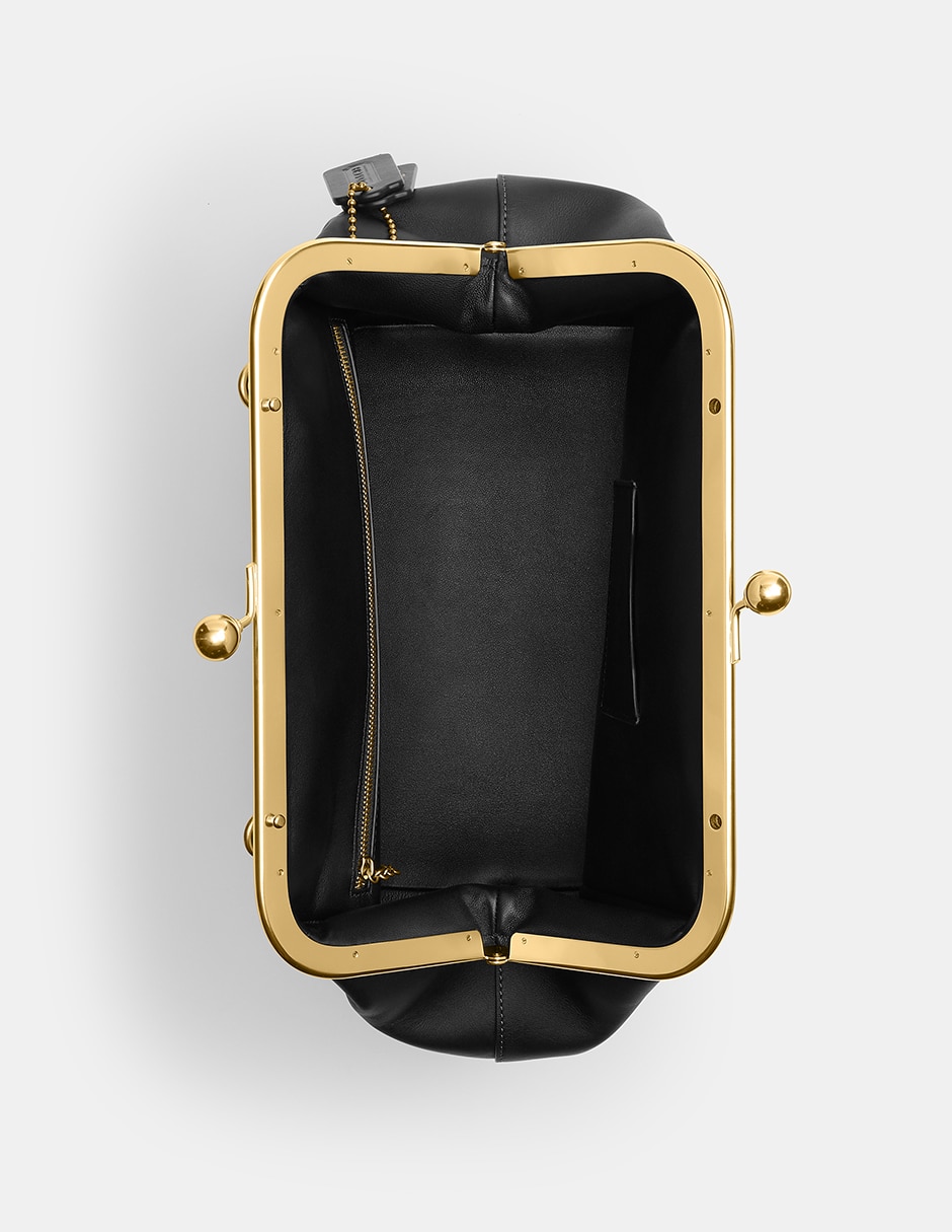 Bolsa shoulder Kisslock Frame 27 de piel para mujer 2