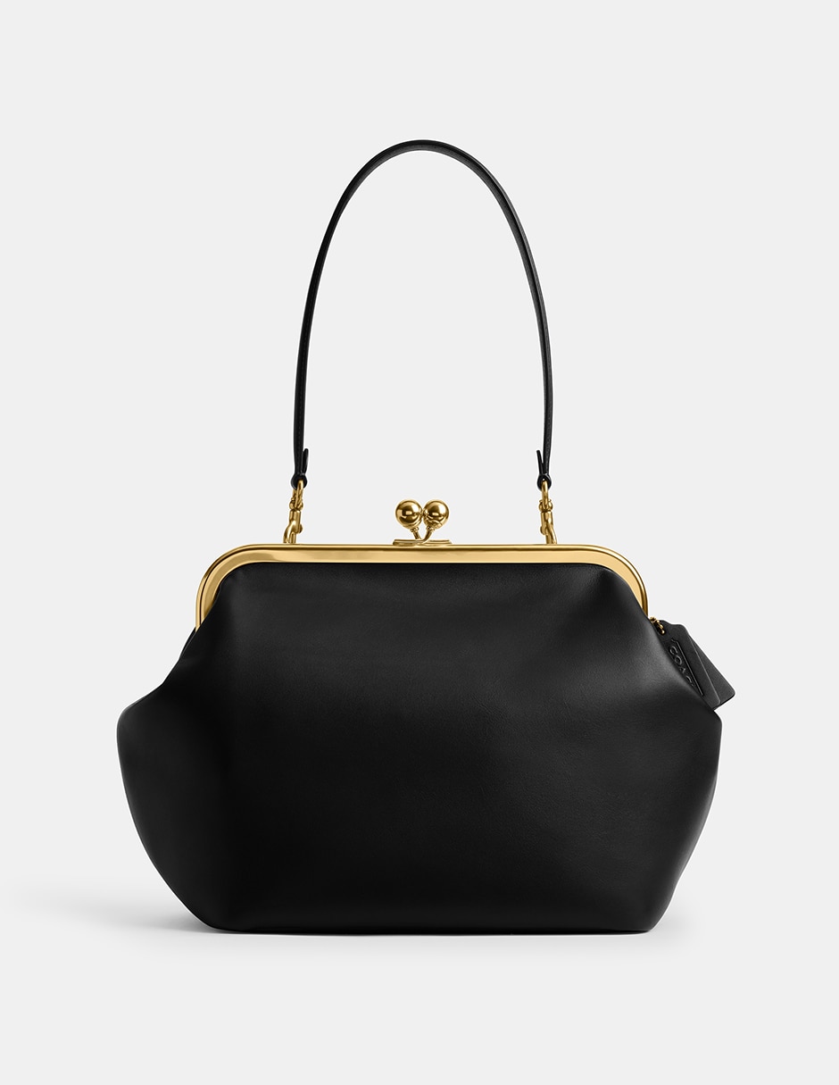 Bolsa shoulder Kisslock Frame 27 de piel para mujer