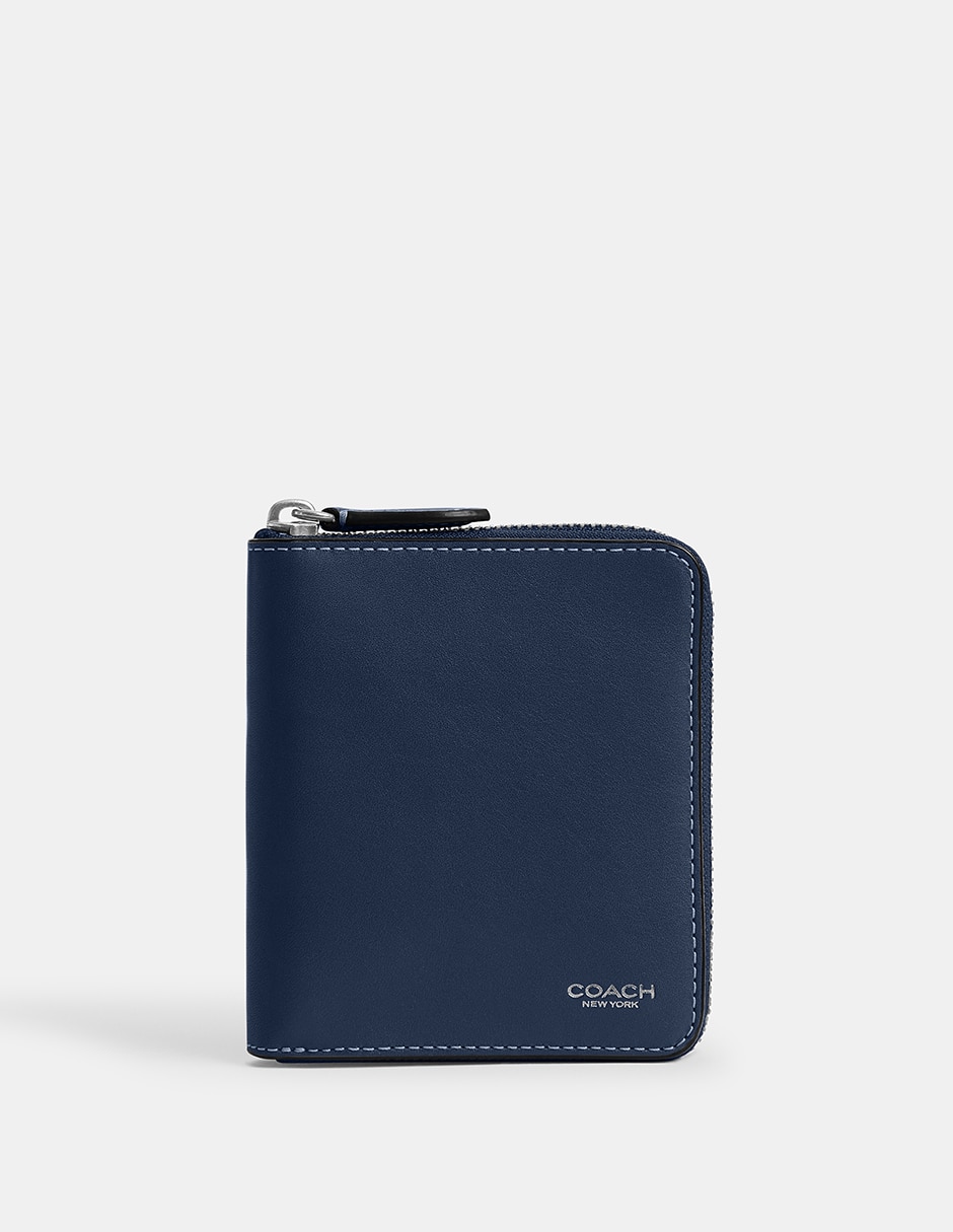 Cartera zip around coin wallet para hombre