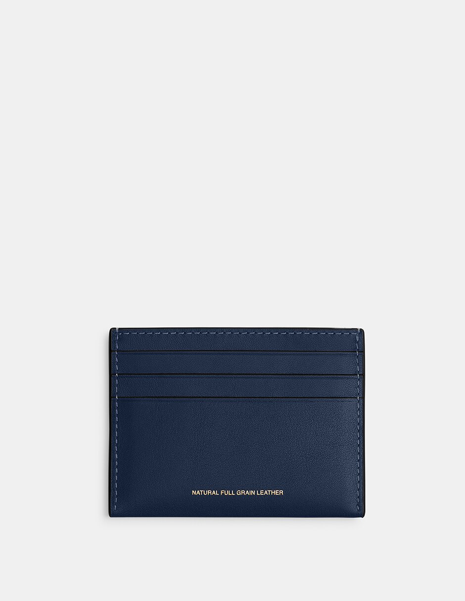 Tarjetero piel flat card case para hombre