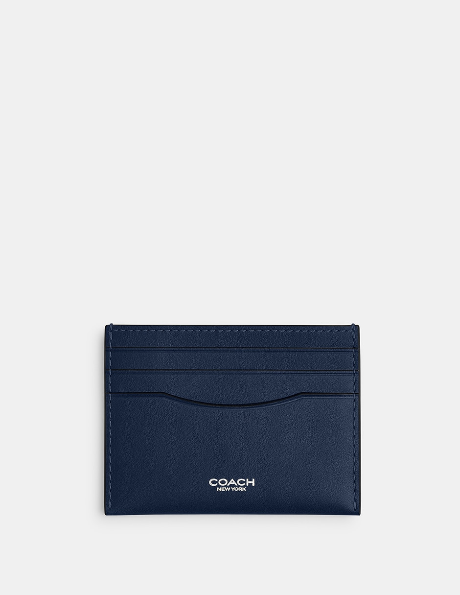 Tarjetero piel flat card case para hombre