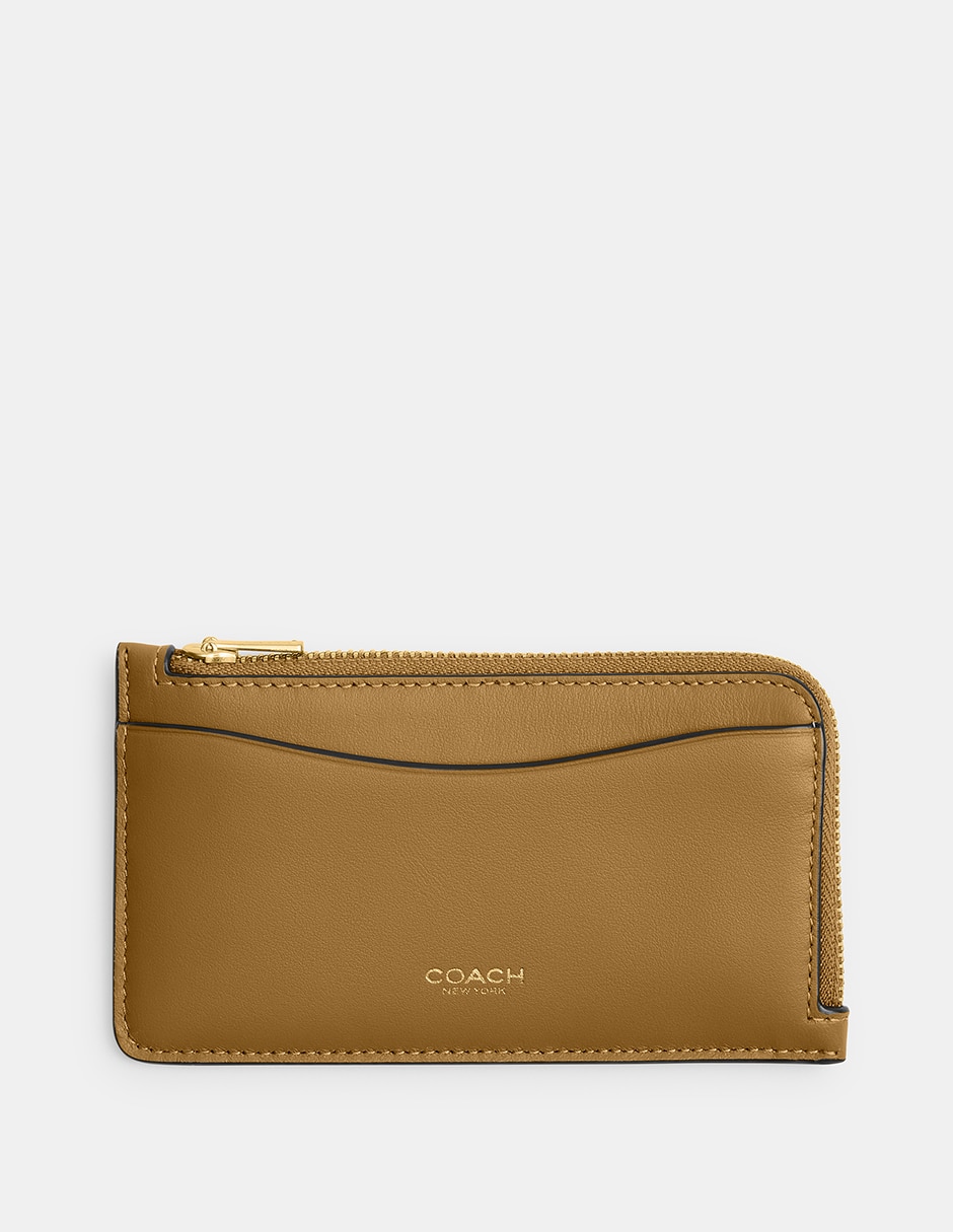 Tarjetero piel new york zip para mujer