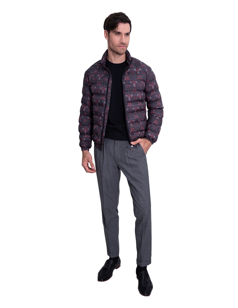 Chamarra bomber pineda covalin coatlicue con bolsillos para hombre