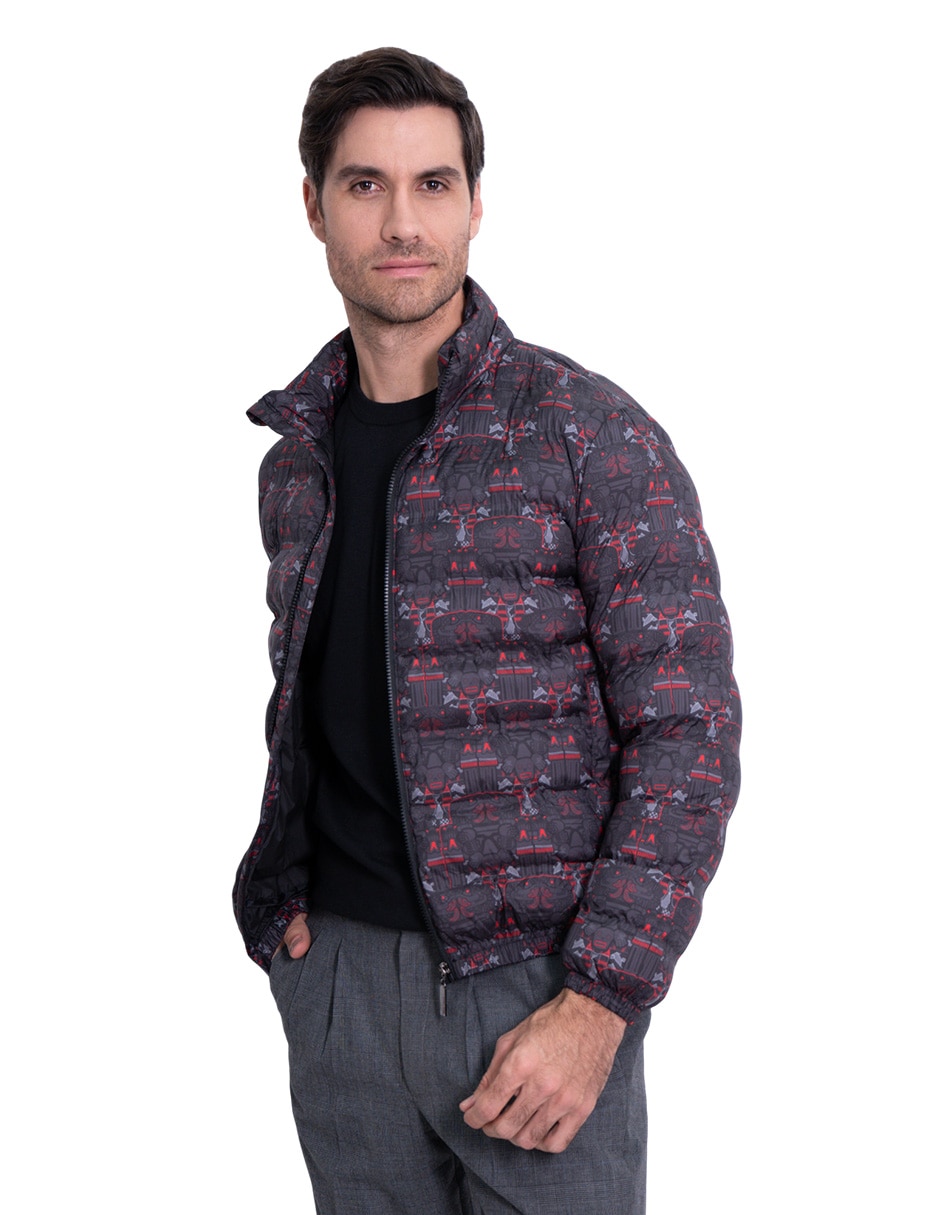 Chamarra bomber pineda covalin coatlicue con bolsillos para hombre