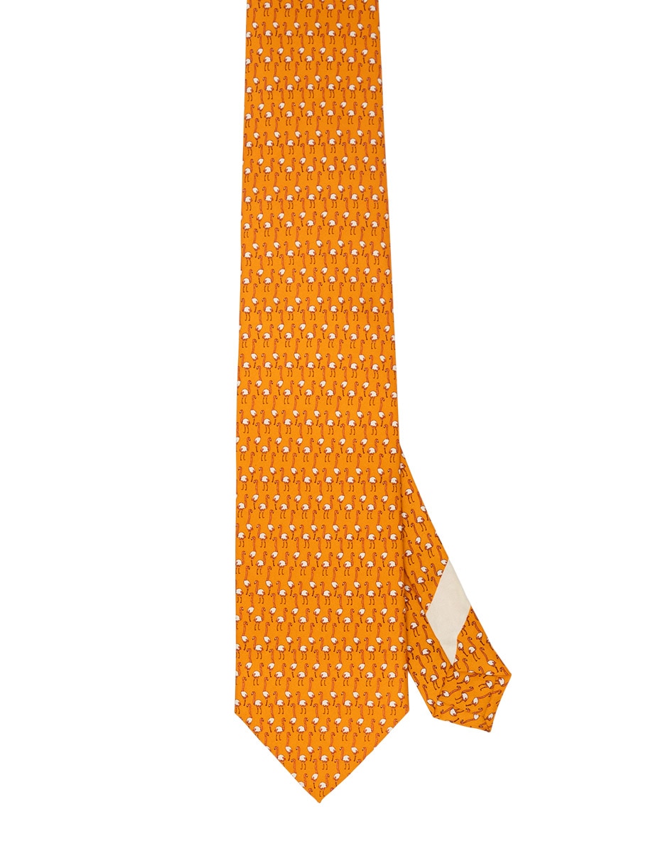 Corbata regular de seda estampado para hombre